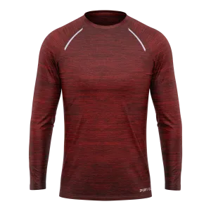 Men's Burgundy Long Sleeve Thermal T-Shirt