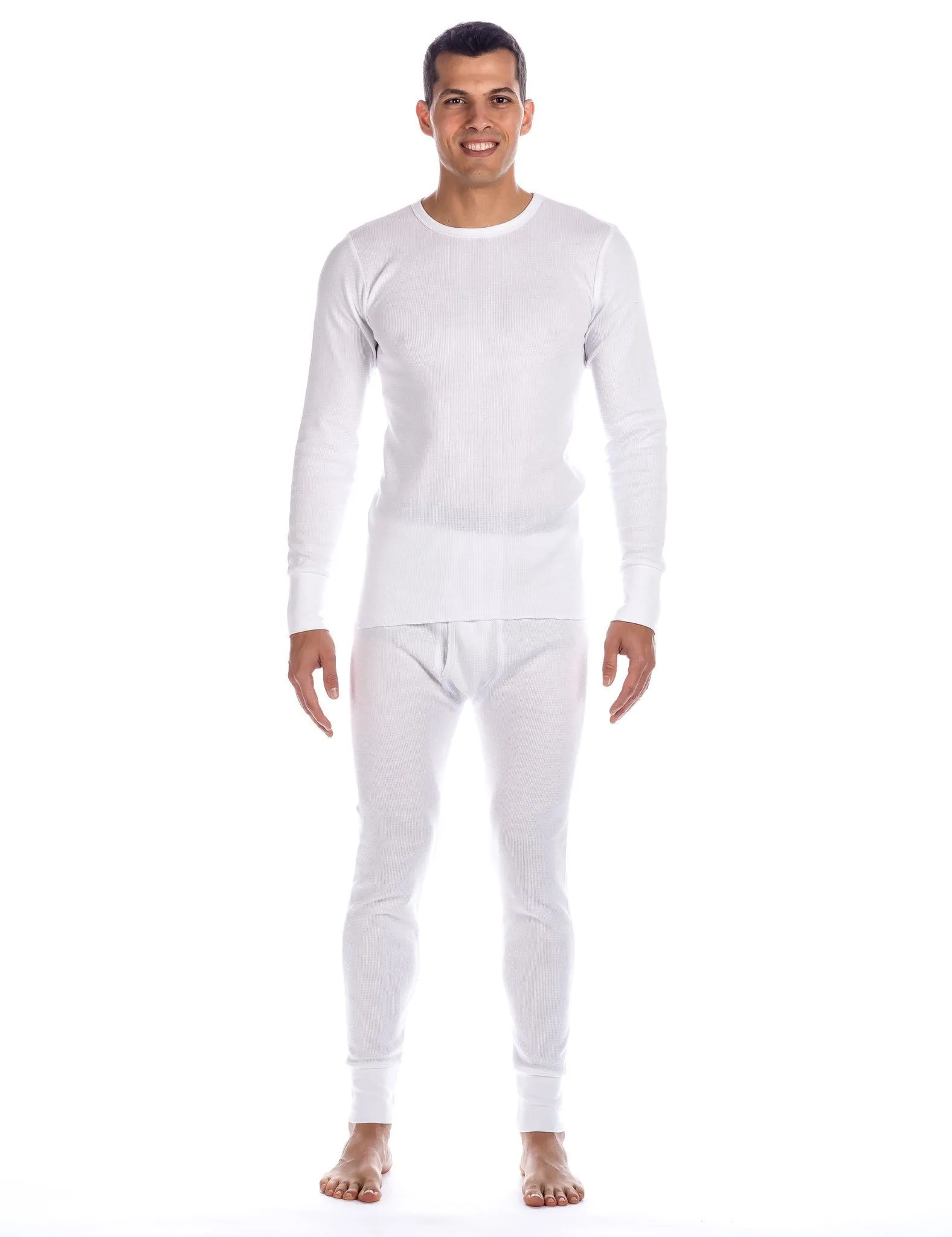 Men's Extreme Cold Waffle Knit Thermal Top and Bottom Set