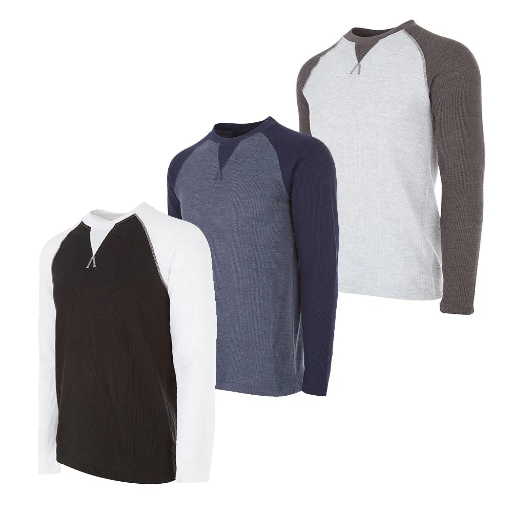 Mens Thermal Long Sleeve Shirt - Henley Top Base Layer for Tshirts & Jackets - Lightweight Thermal Shirt Mens - 3 & 4 Pack