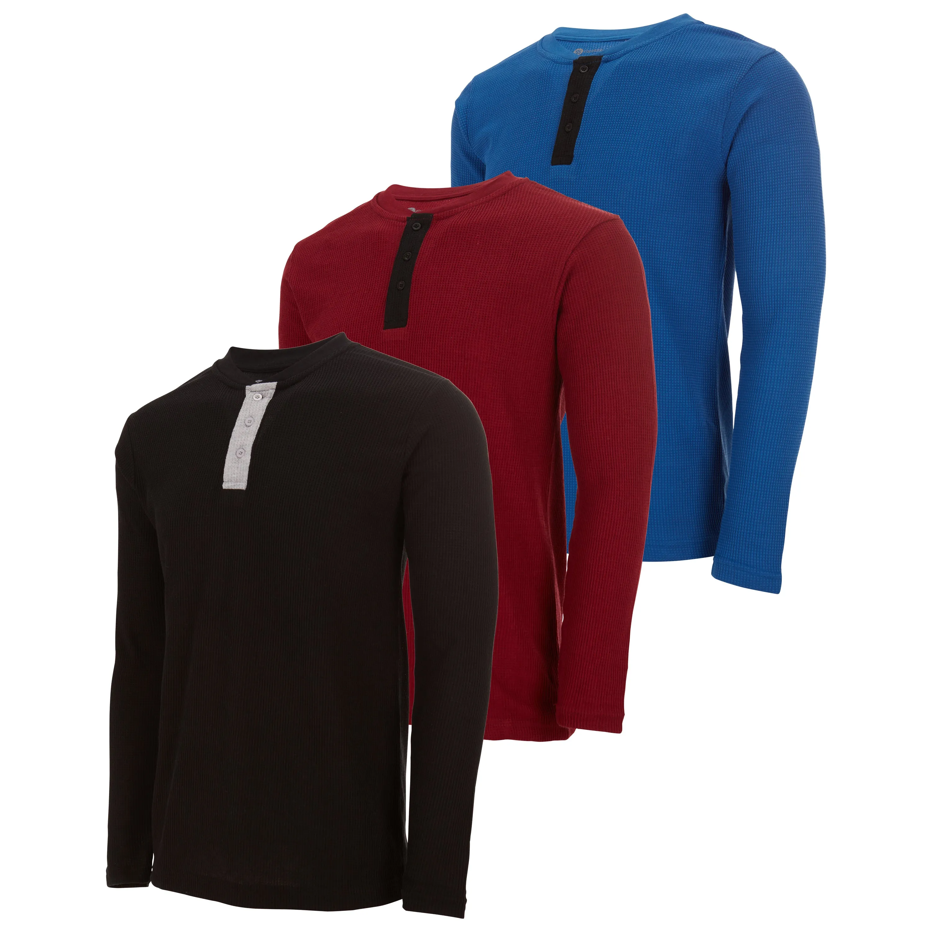 Mens Thermal Long Sleeve Shirt - Henley Top Base Layer for Tshirts & Jackets - Lightweight Thermal Shirt Mens - 3 & 4 Pack