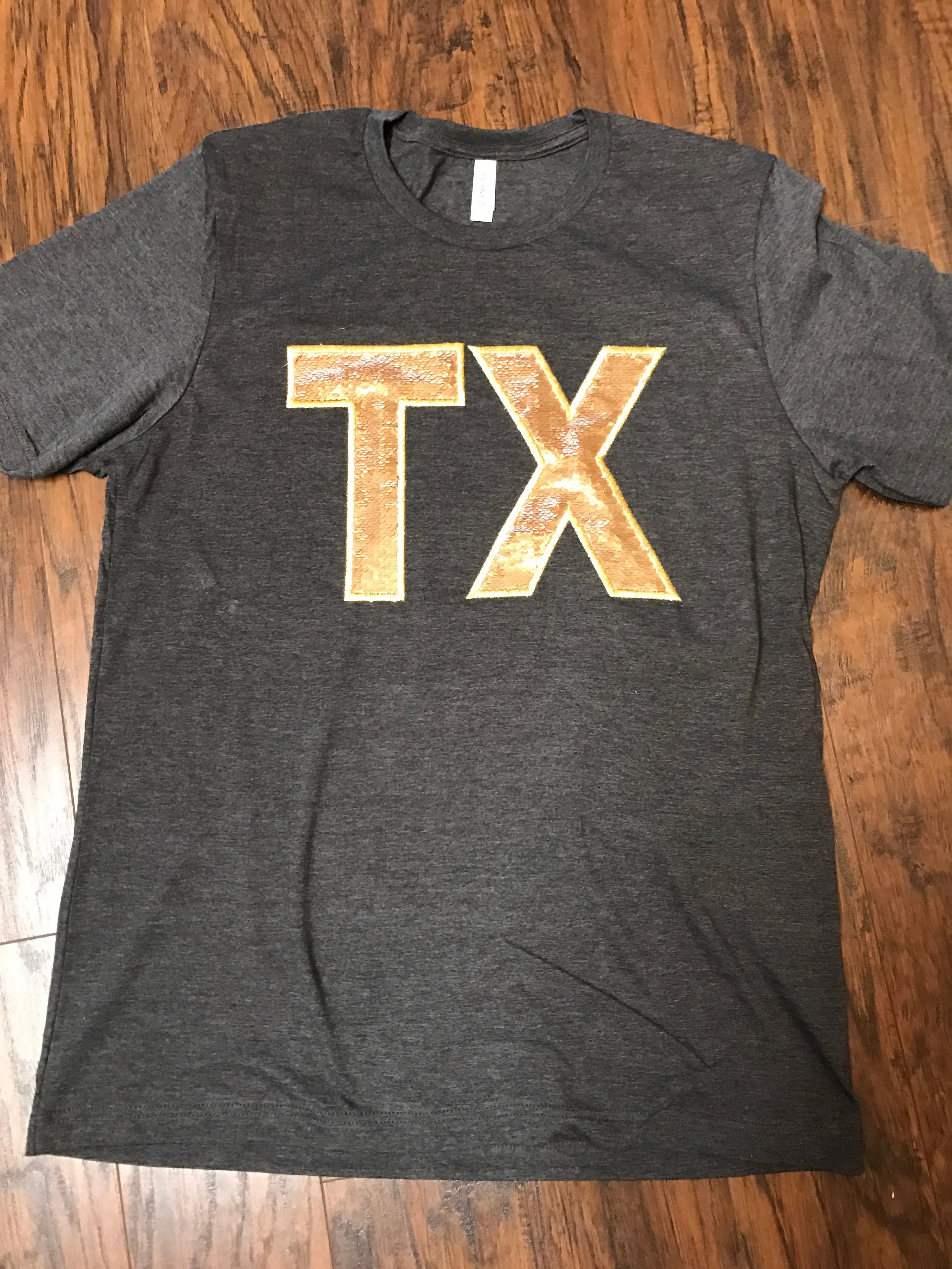 Mermaid Gold Sequin TX Shirt