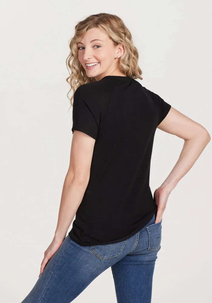 Mia V Neck - Black