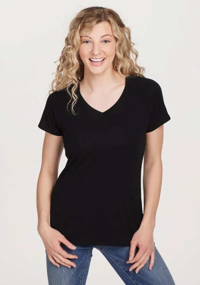 Mia V Neck - Black