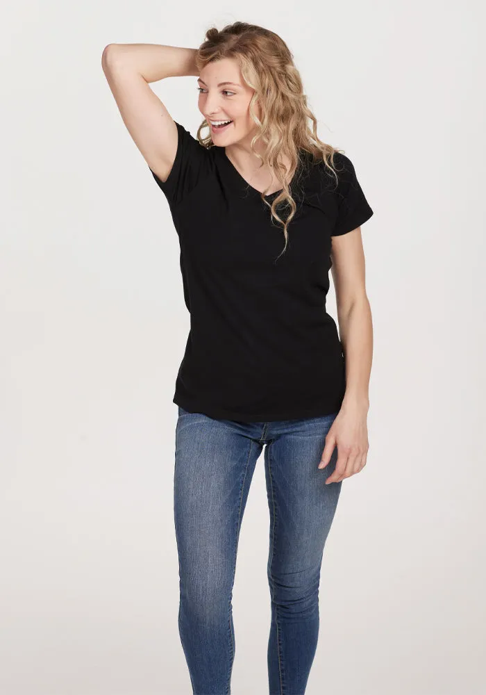 Mia V Neck - Black