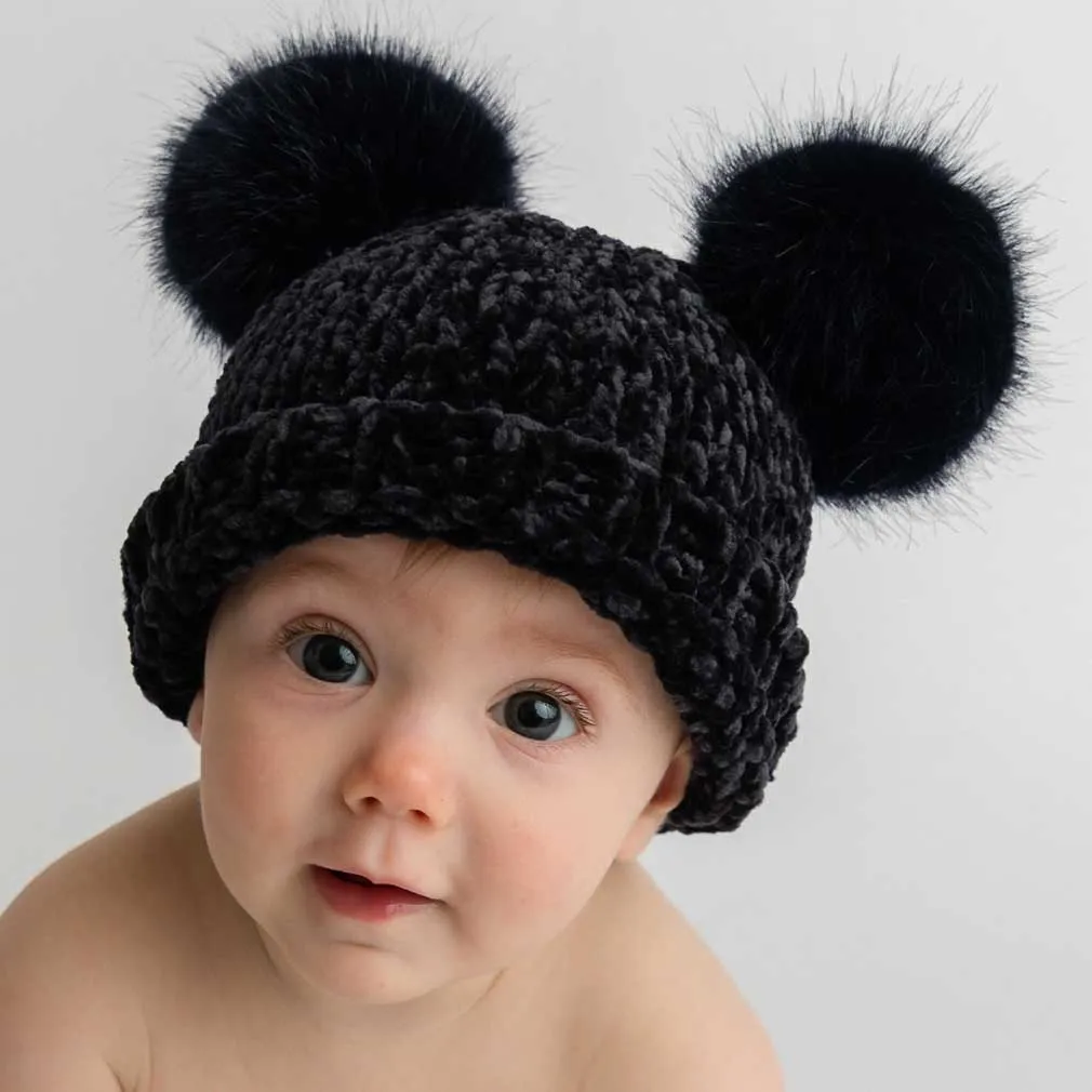 Midnight Chenille Beanie Hat for Babies, Toddlers & Kids