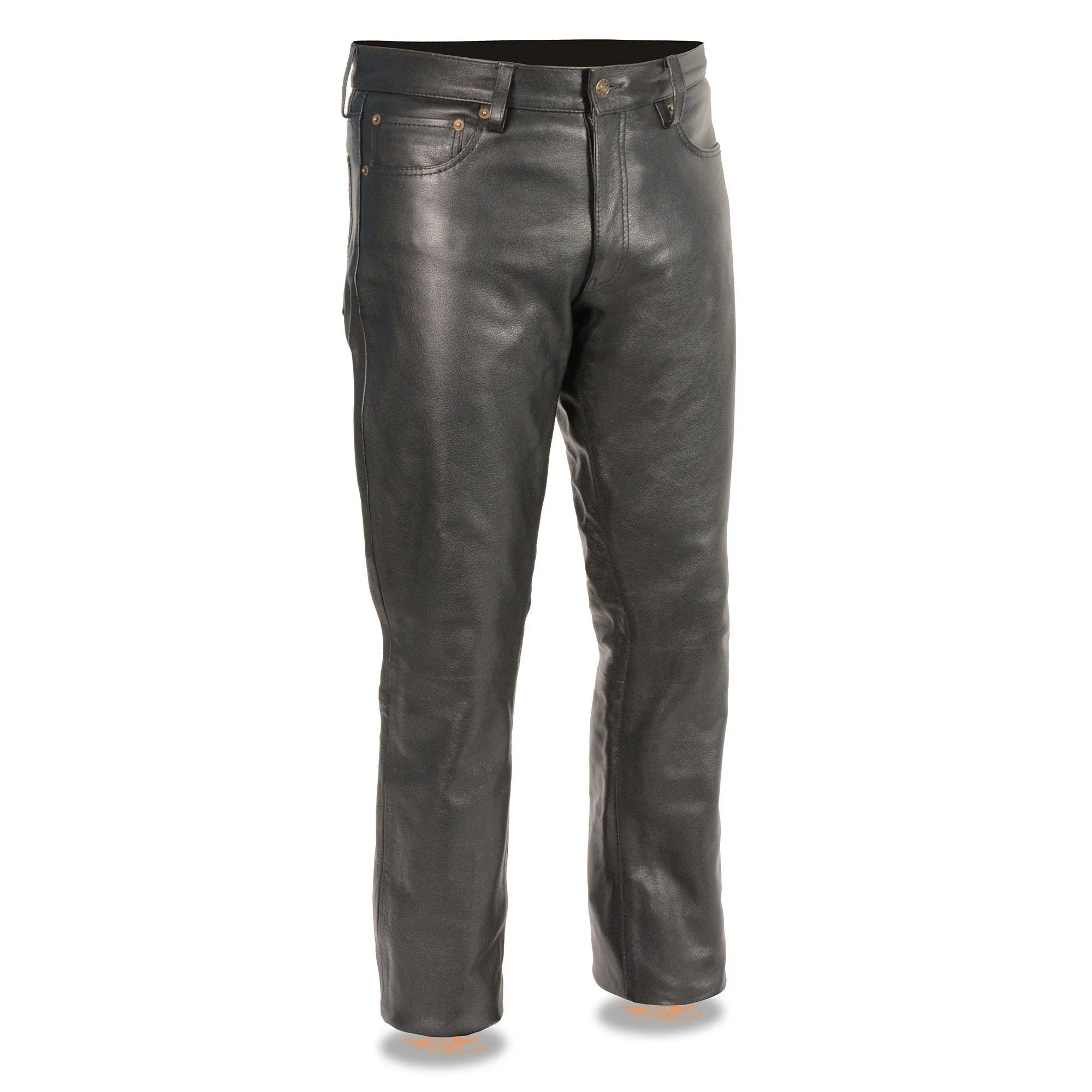 Milwaukee Leather | Classic Fit 5 Pocket Leather Pants for Men - Premium Leather Motorcycle Riding Pants - LKM5790