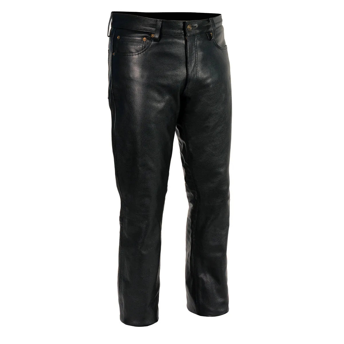 Milwaukee Leather | Classic Fit 5 Pocket Leather Pants for Men - Premium Leather Motorcycle Riding Pants - LKM5790