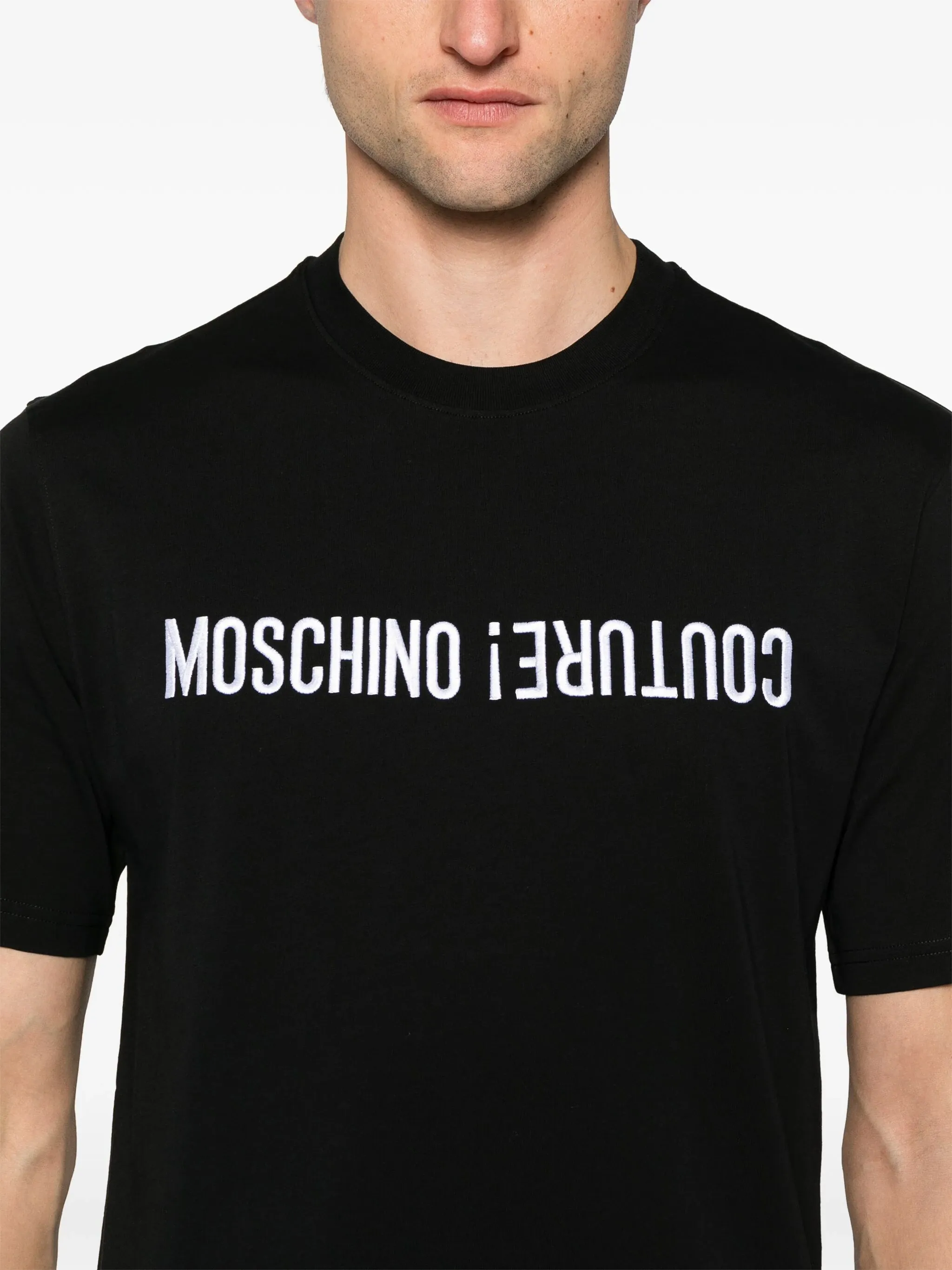 MOSCHINO LOGO-PRINT COTTON T-SHIRT