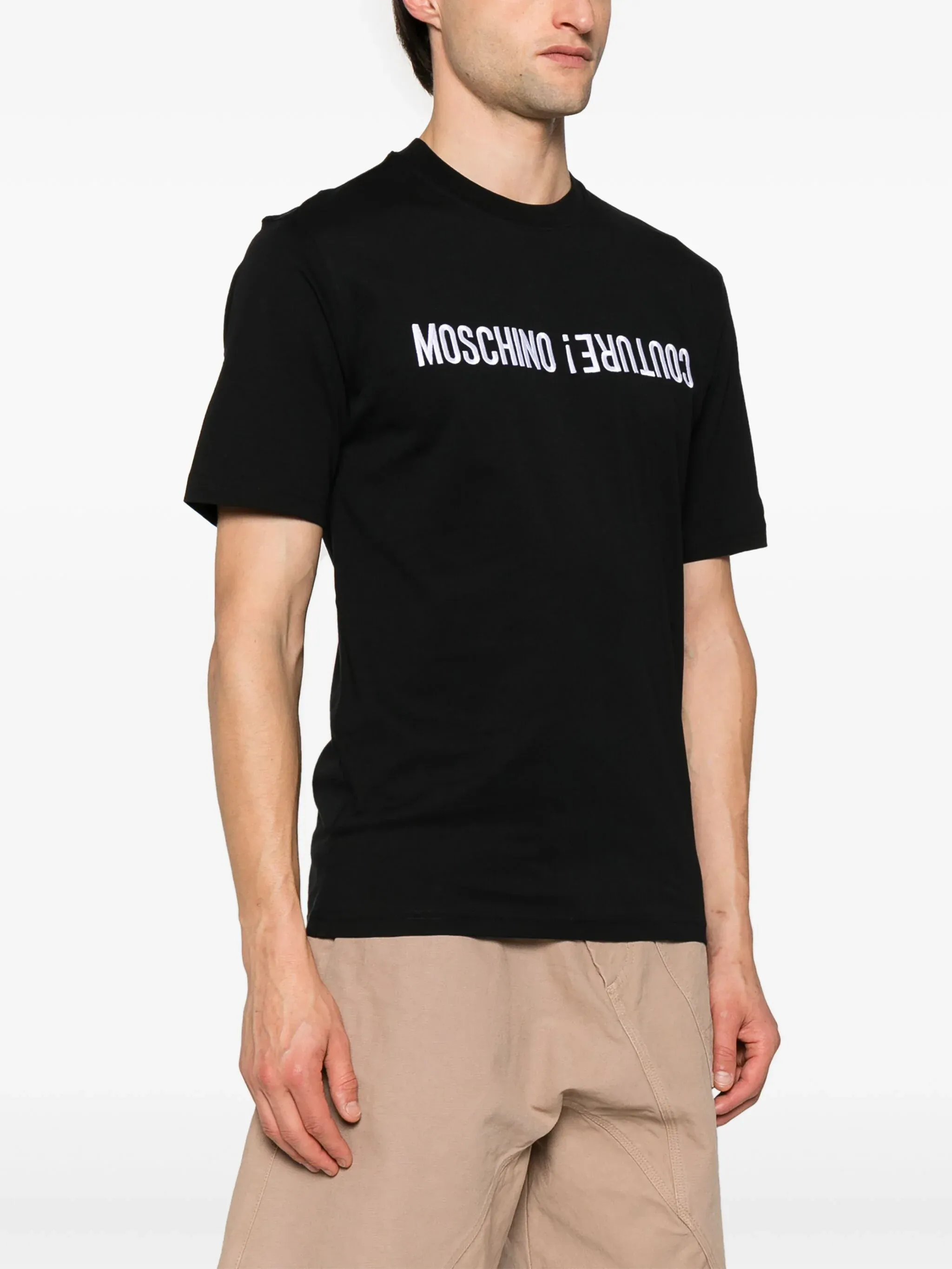 MOSCHINO LOGO-PRINT COTTON T-SHIRT