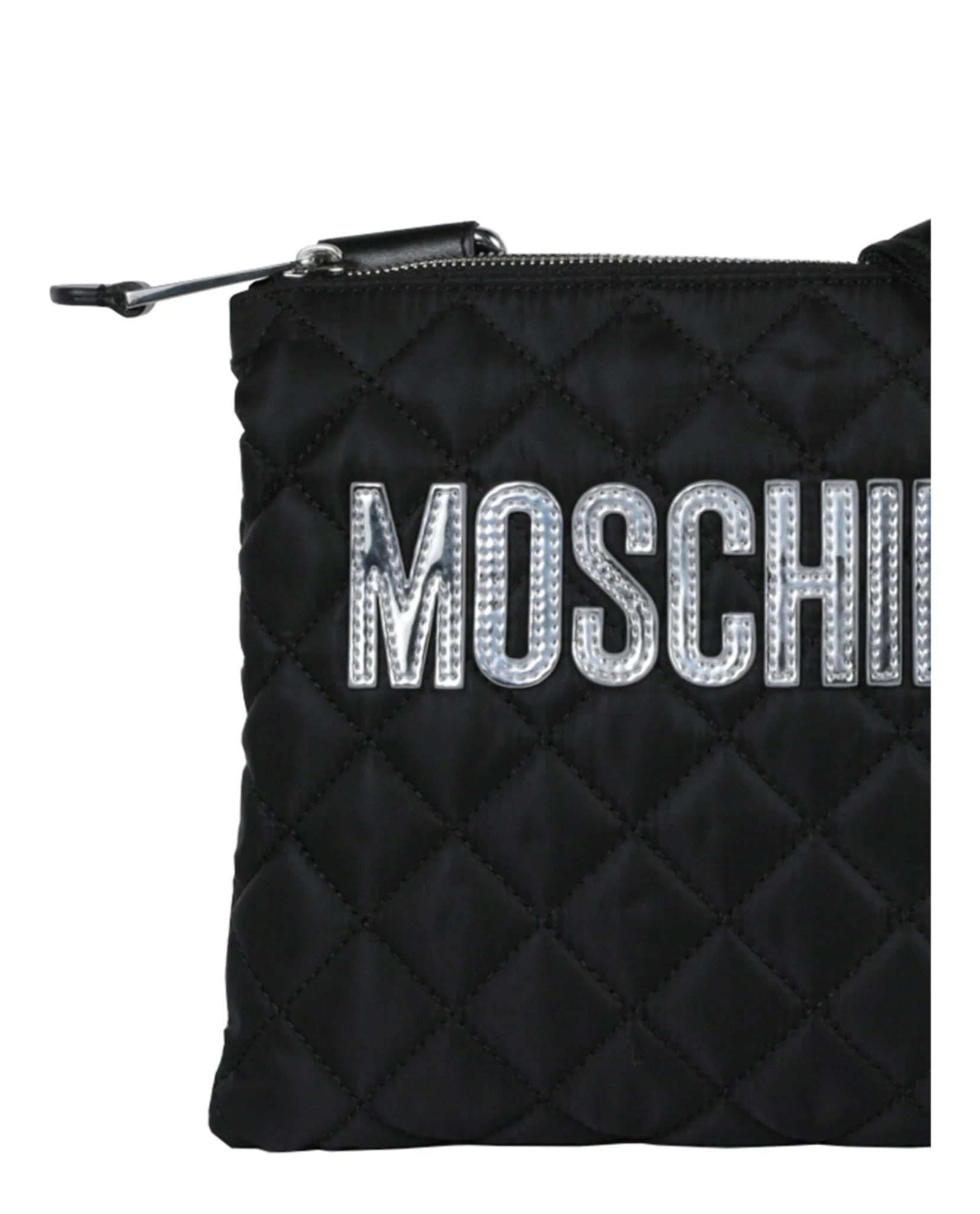 Moschino Quilted Nylon Logo Crossbody Bag