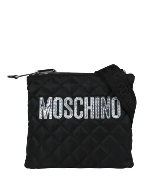 Moschino Quilted Nylon Logo Crossbody Bag