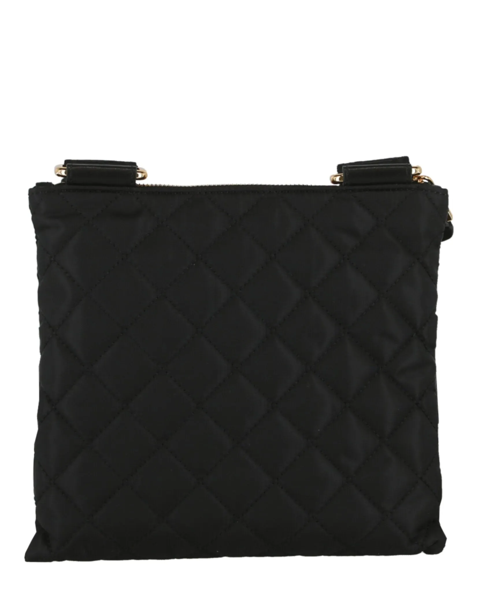 Moschino Quilted Nylon Logo Crossbody Bag