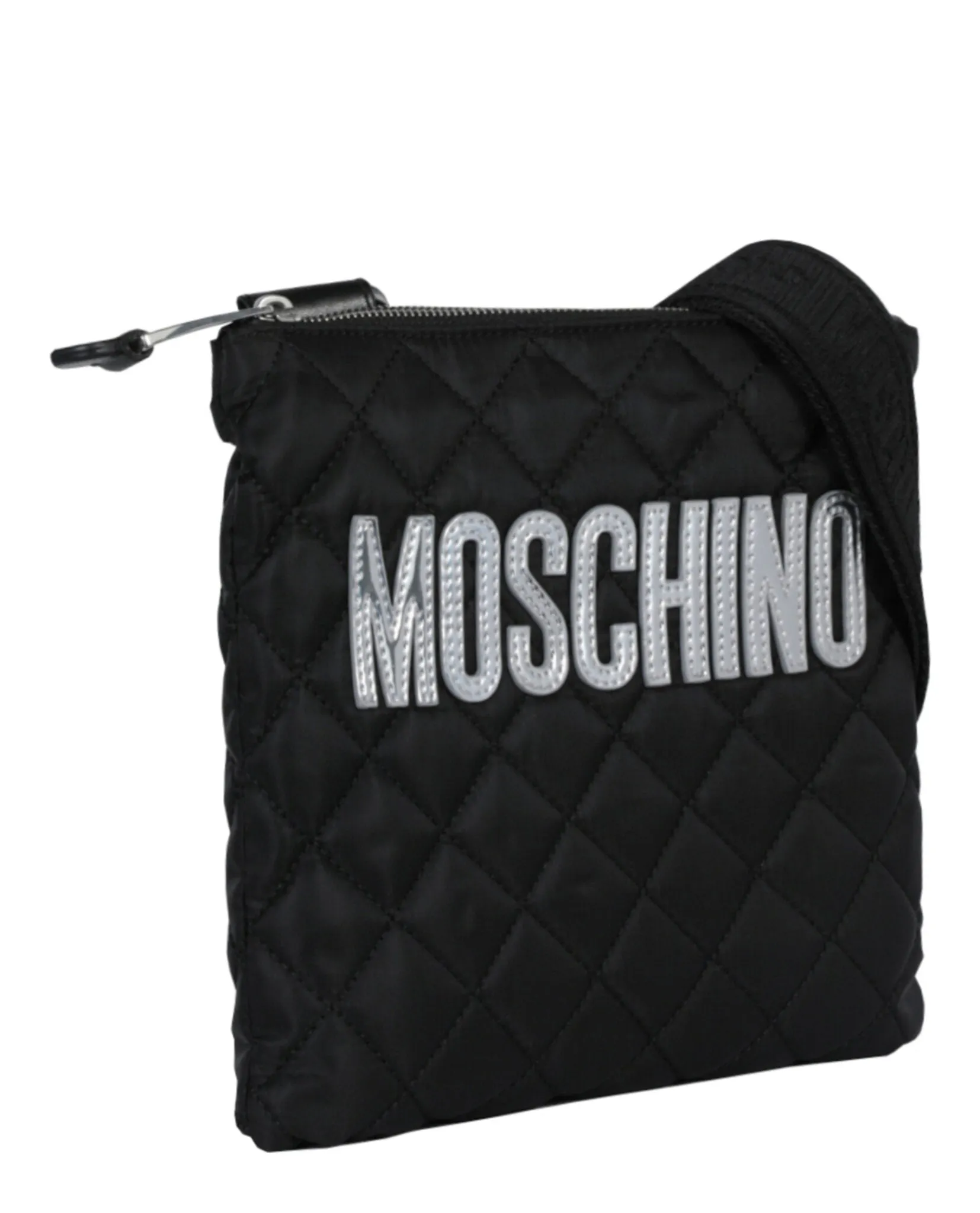 Moschino Quilted Nylon Logo Crossbody Bag