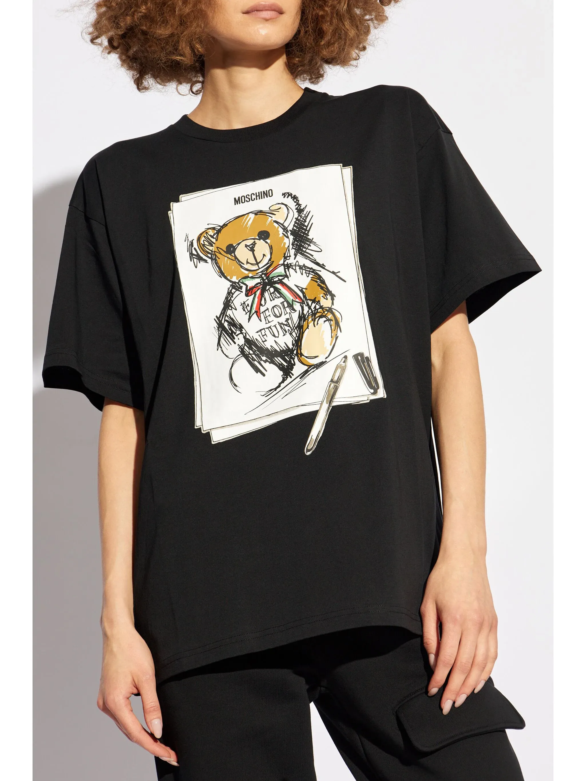 MOSCHINO T-SHIRT WITH PRINTED LOGO