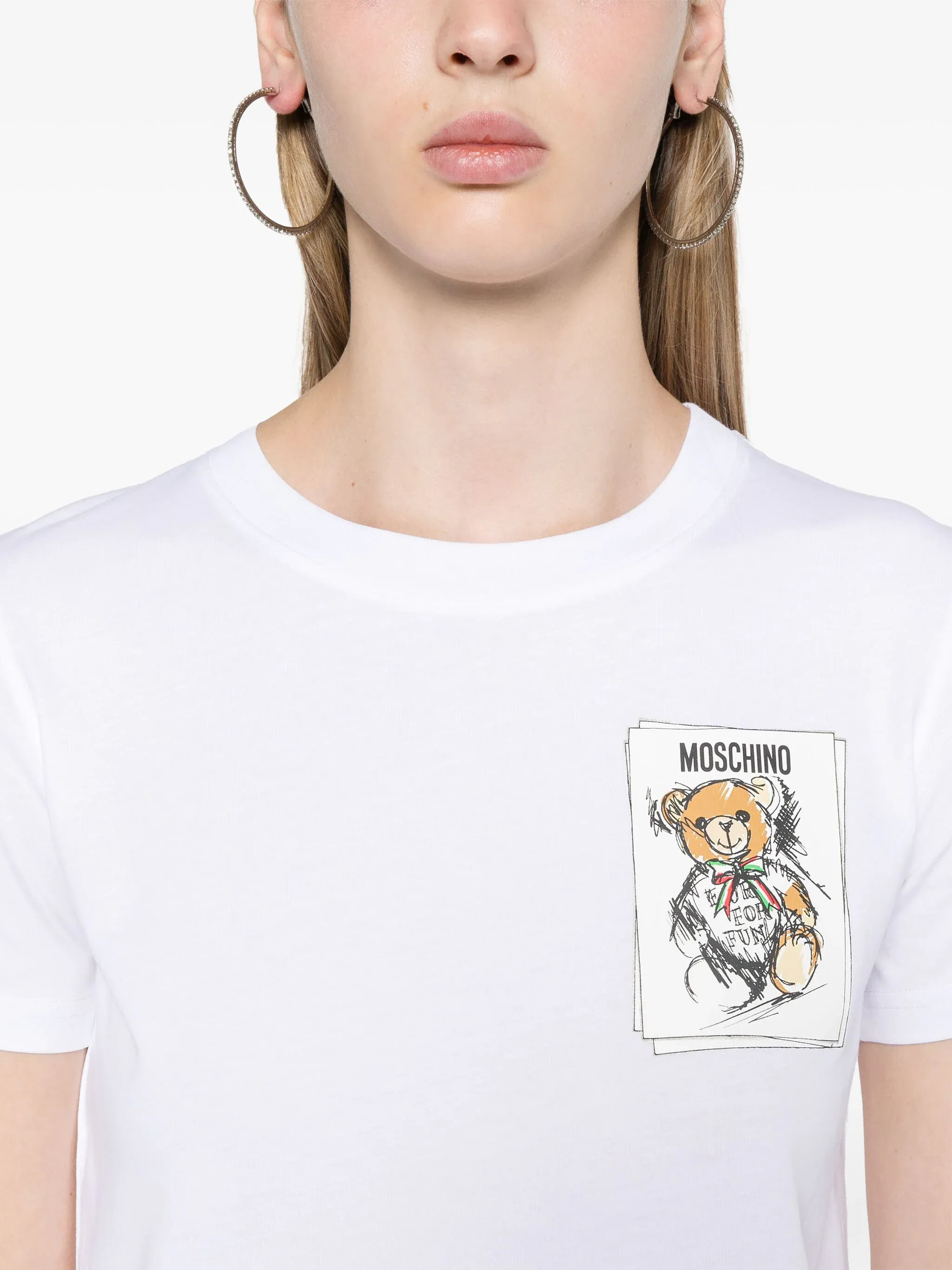 MOSCHINO TEDDY BEAR COTTON T-SHIRT