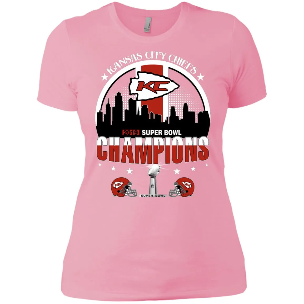 Nfl – Kansas City Chiefs 2019 Super Bowl Champions Football Women Cotton T-Shirt