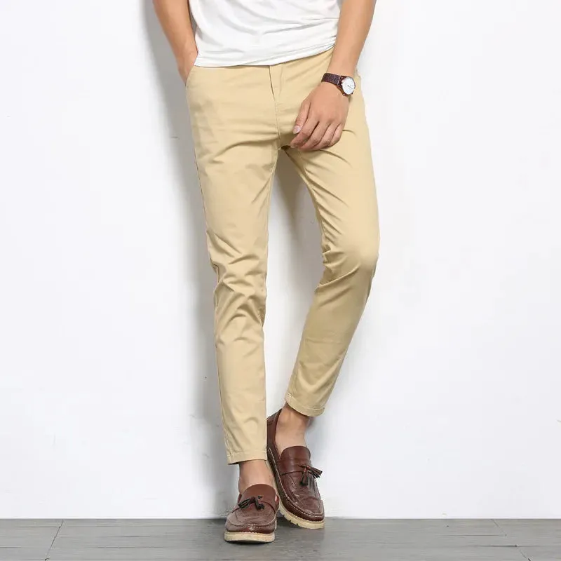 Nine-Point Slim-Stretch Cropped Pants