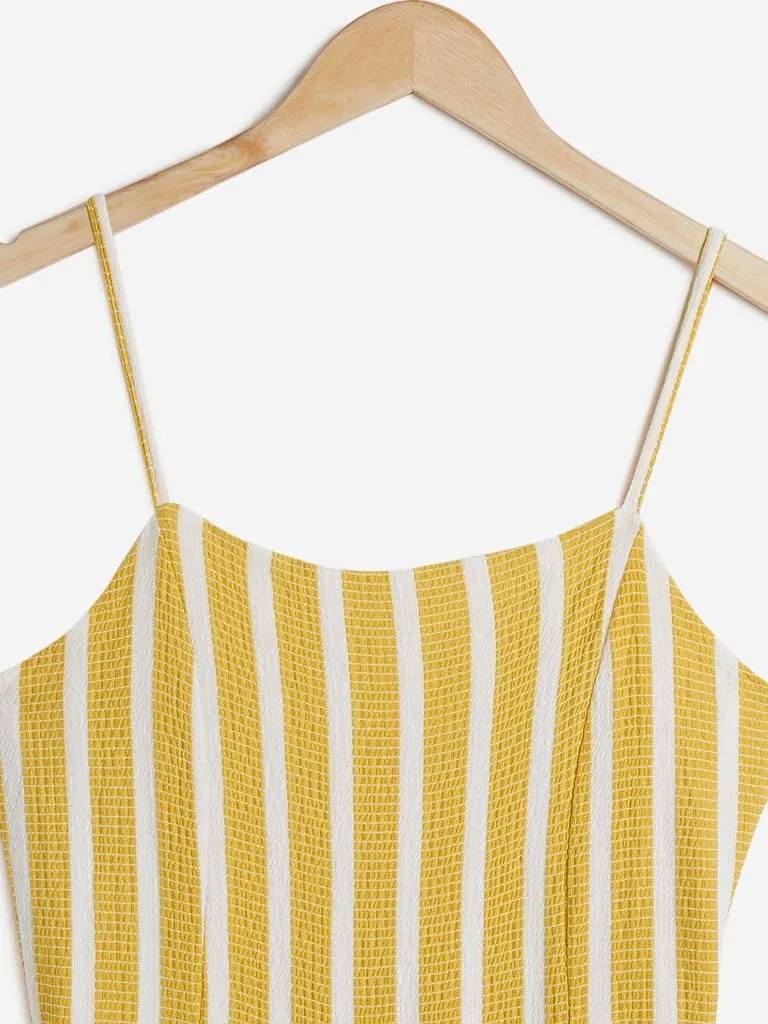 Nuon Mustard Striped Nalinska Jumpsuit