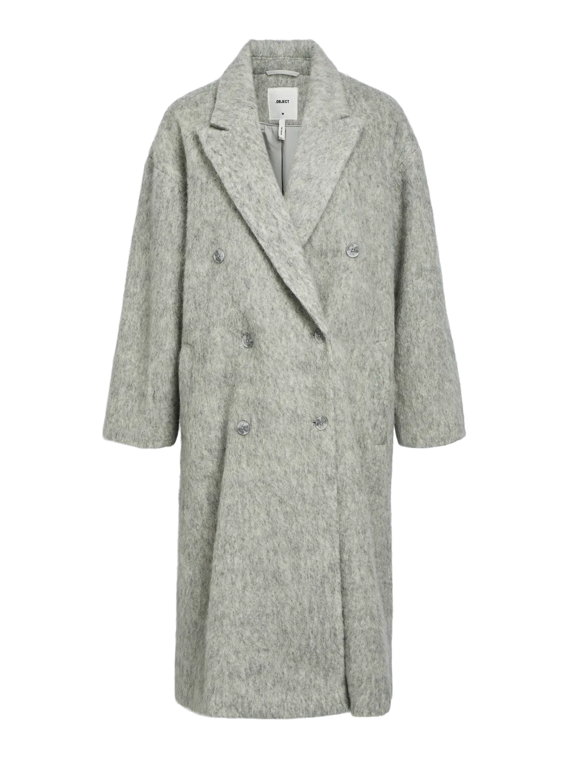 OBJBELICE Coat - Light Grey Melange