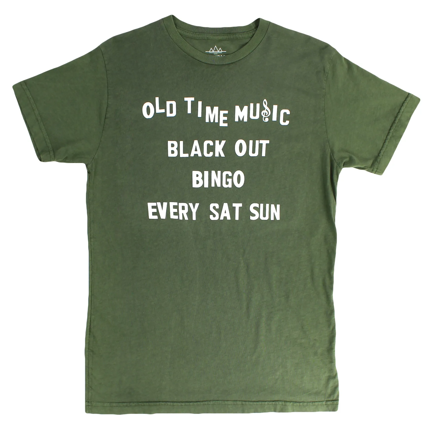 Old Time Music Blackout green T-shirt by Altru Apparel