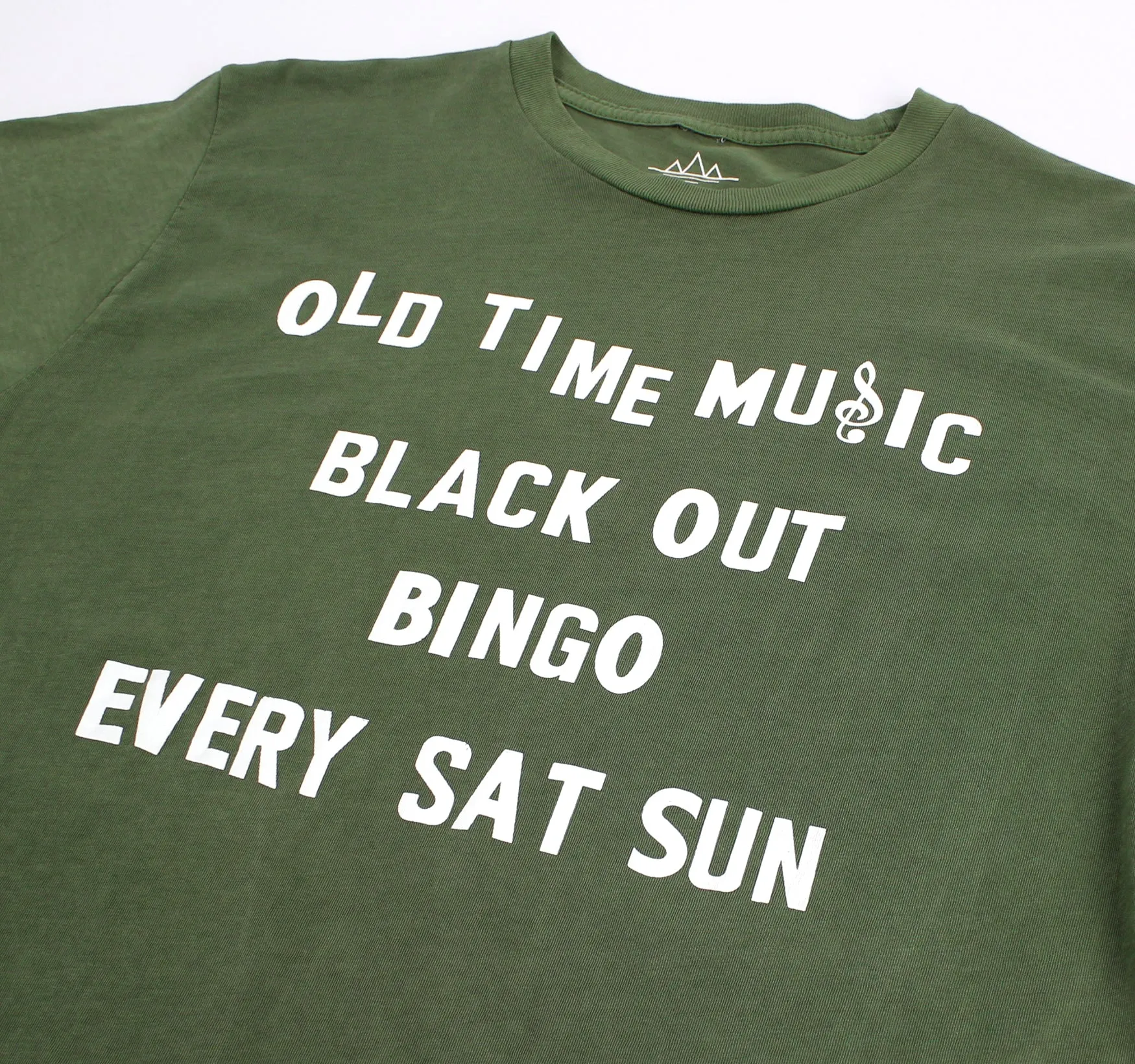 Old Time Music Blackout green T-shirt by Altru Apparel