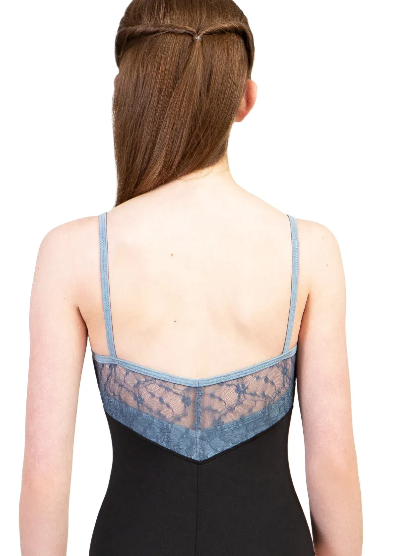 ON SALE Chateau Lace Camisole Leotard (Blue)