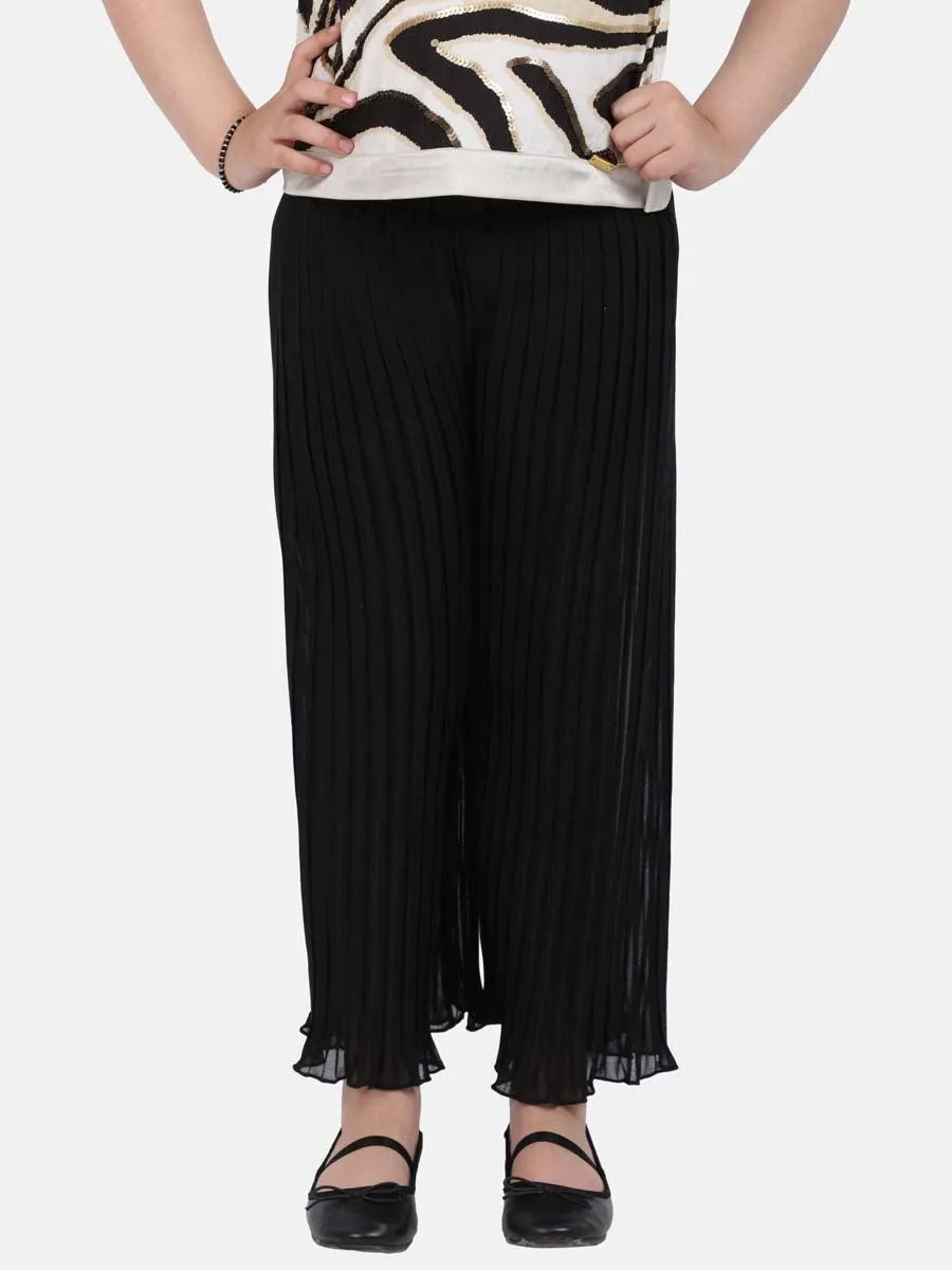 One Friday Black Solid Culotte