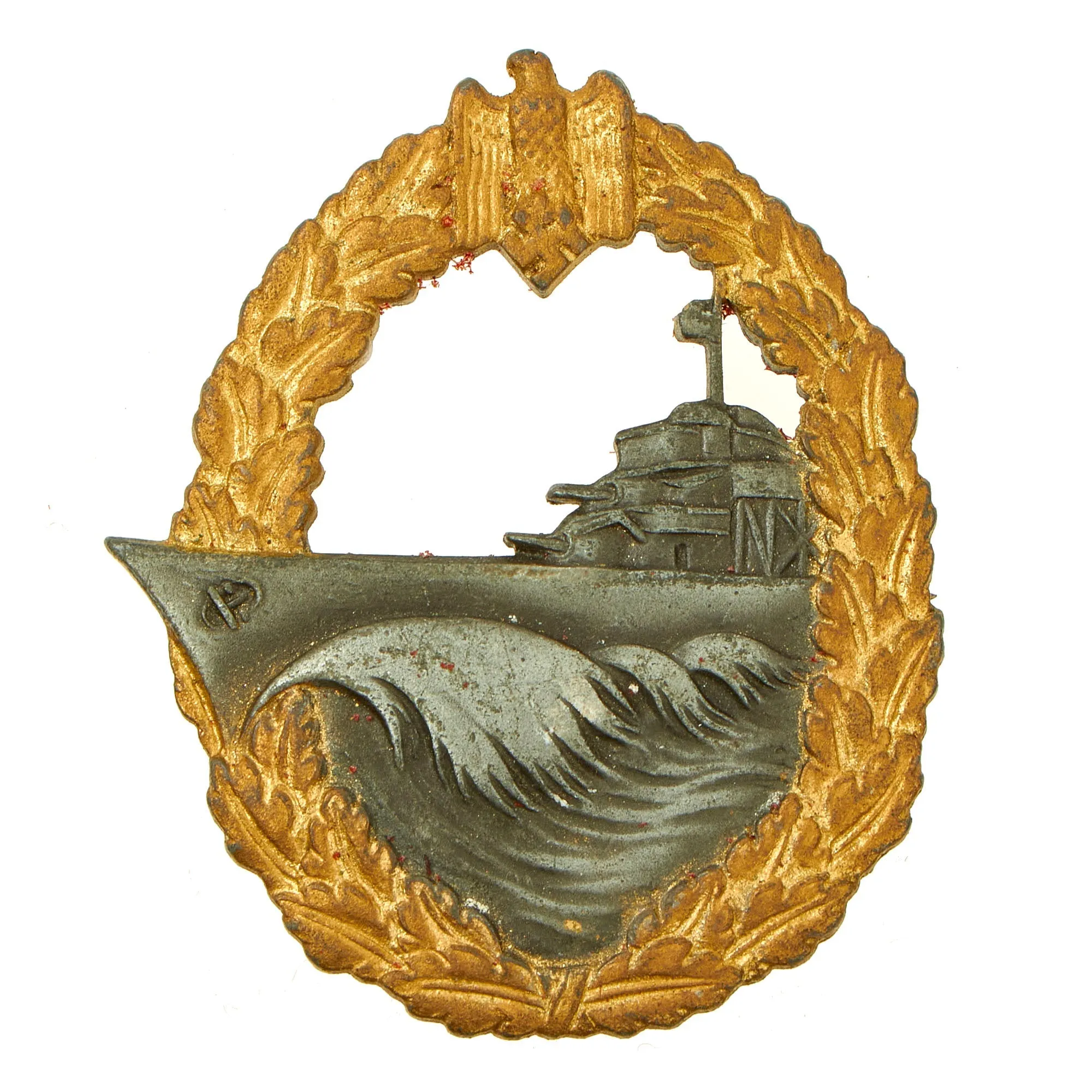 Original Excellent German WWII Kriegsmarine Destroyer War Badge by Sohni Heubach & Co.