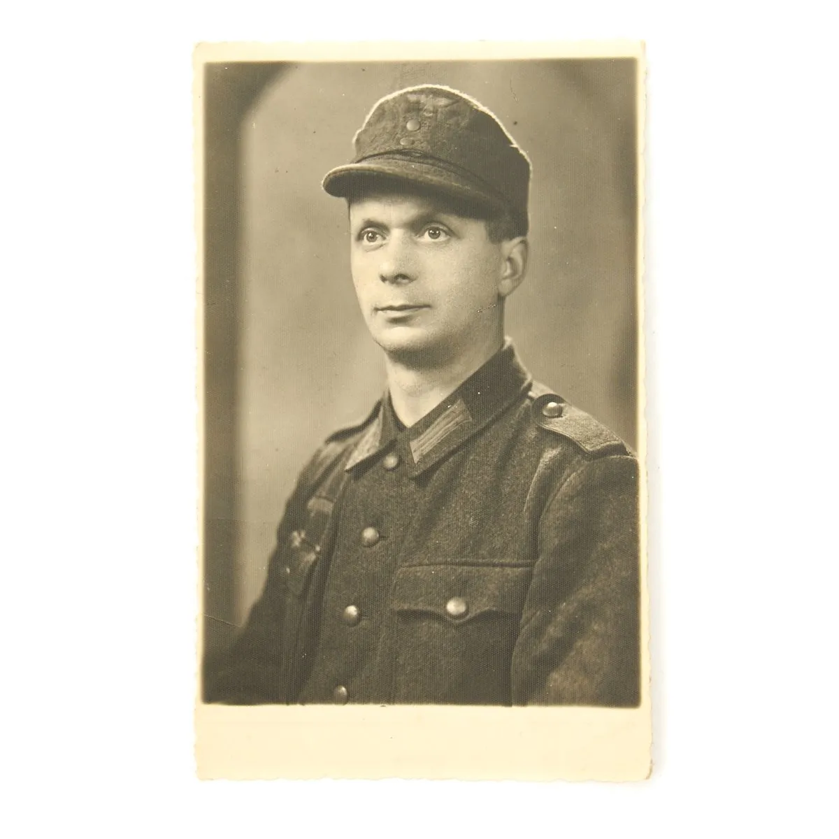 Original German WWII Black Wound Badge with Named Award Document and Photo - Dated 1942