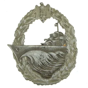 Original German WWII Kriegsmarine Destroyer War Badge by Sohni Heubach & Co.