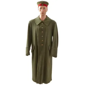 Original Imperial German WWI Feldgrau M-1915 Greatcoat With Named Prussian Reserve Feldmütze