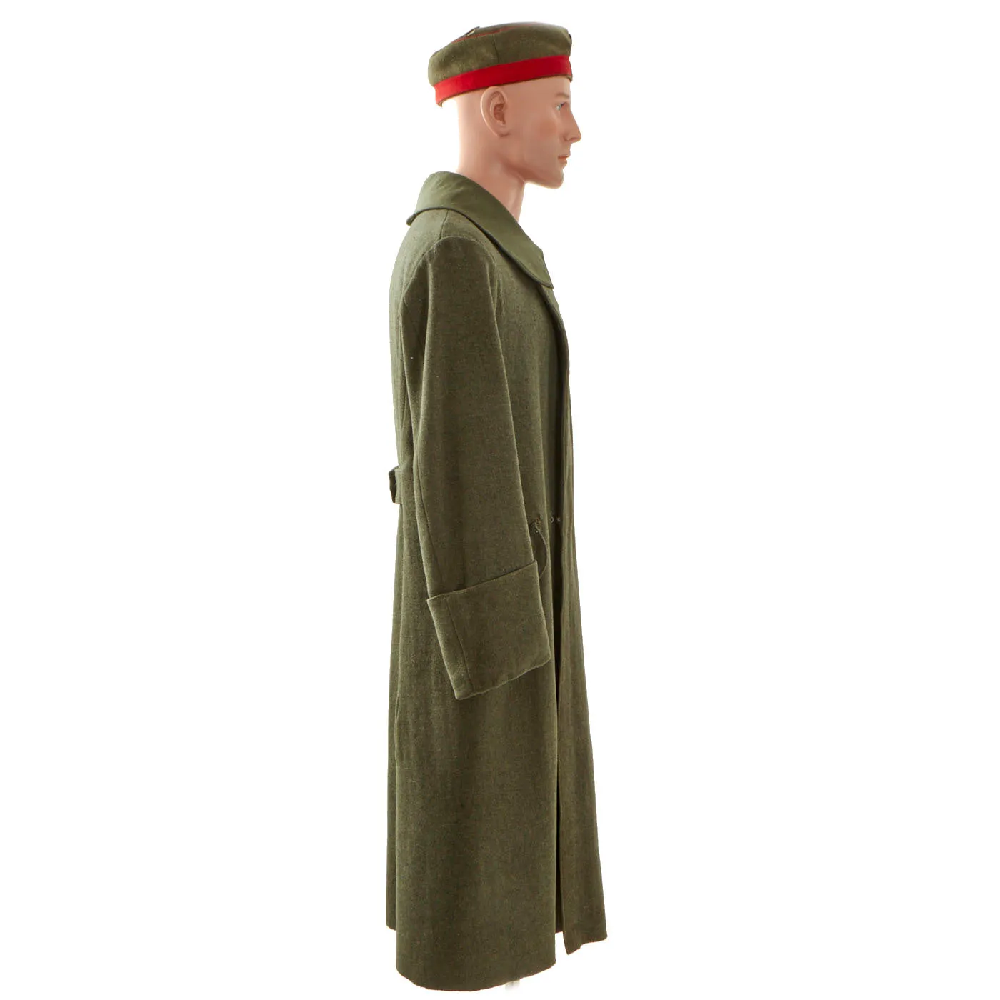 Original Imperial German WWI Feldgrau M-1915 Greatcoat With Named Prussian Reserve Feldmütze