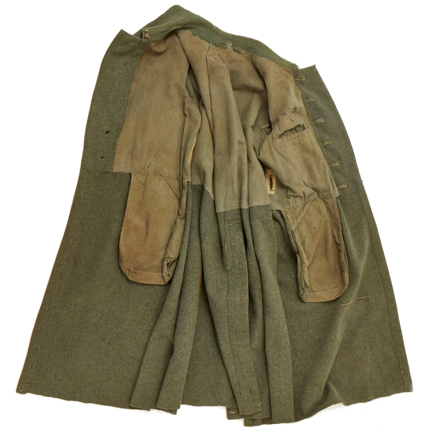 Original Imperial German WWI Feldgrau M-1915 Greatcoat With Named Prussian Reserve Feldmütze