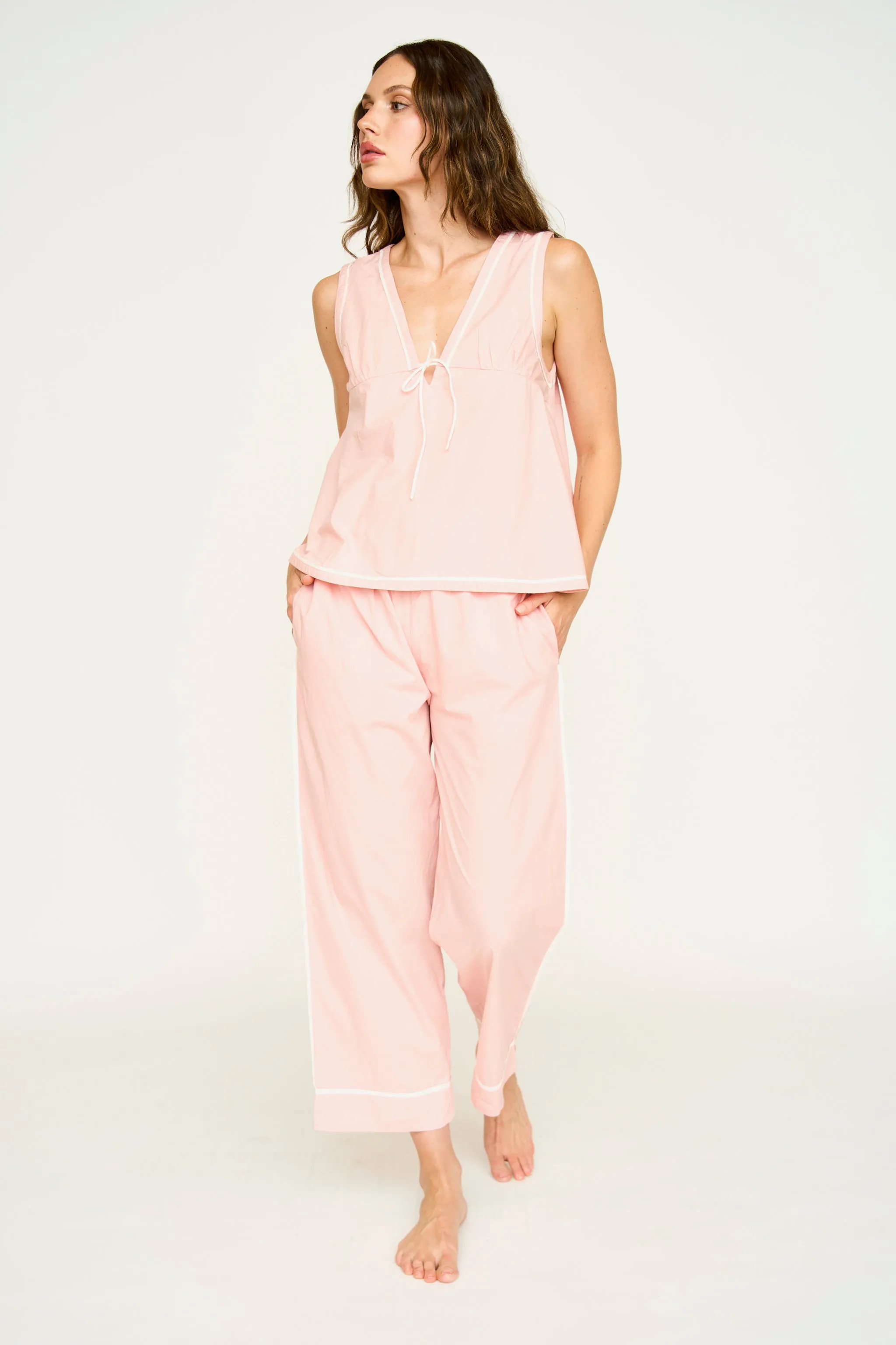 Pajama Pant & Camisole Set in Conch