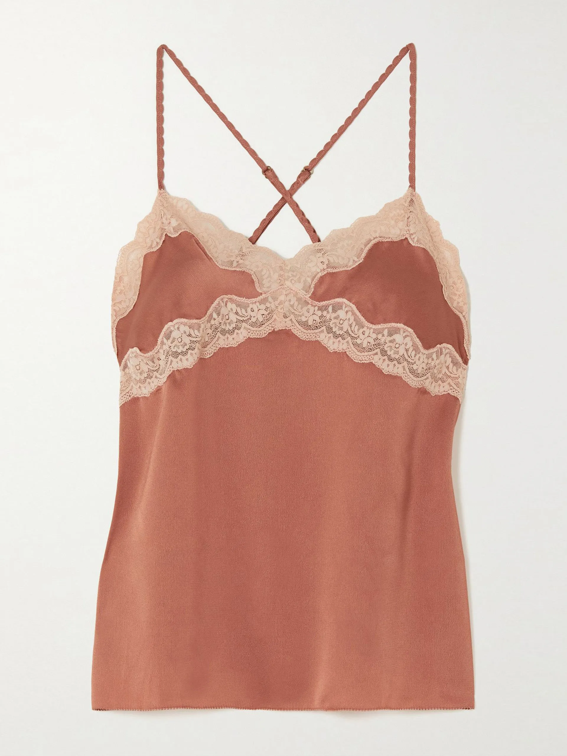 Pandora lace-trimmed satin camisole