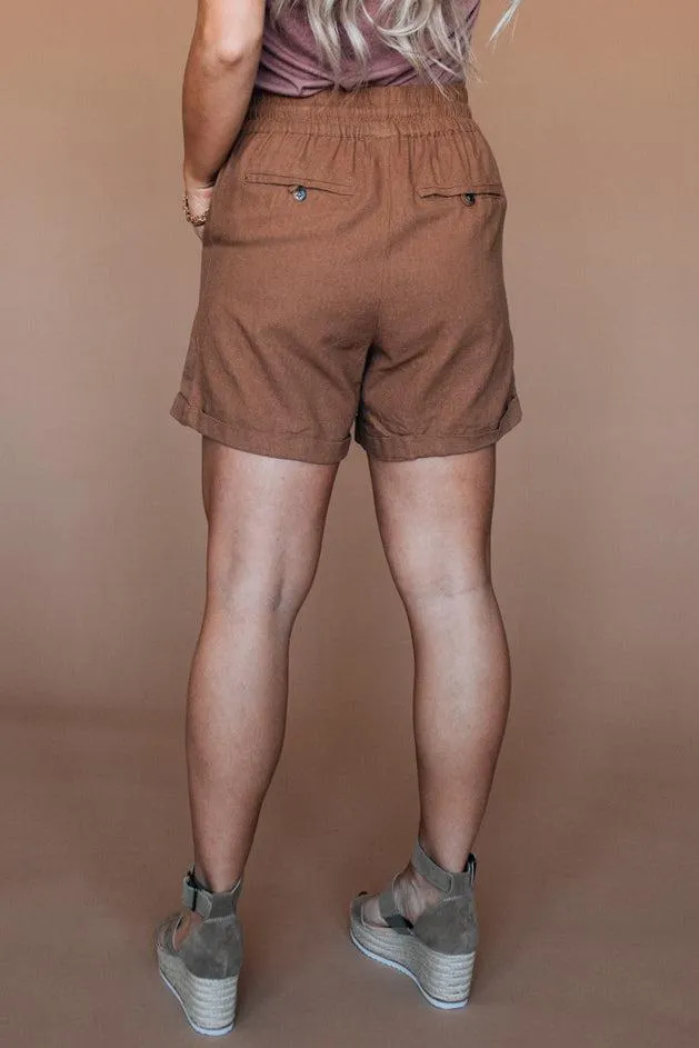 Paperbag Linen Shorts