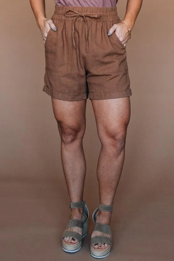 Paperbag Linen Shorts