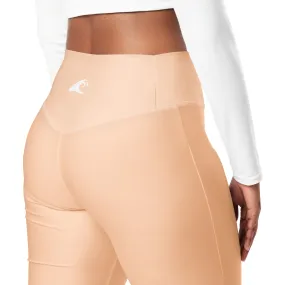 Peach Flare Leggings with Extremely Stoked Epic Wave Logo