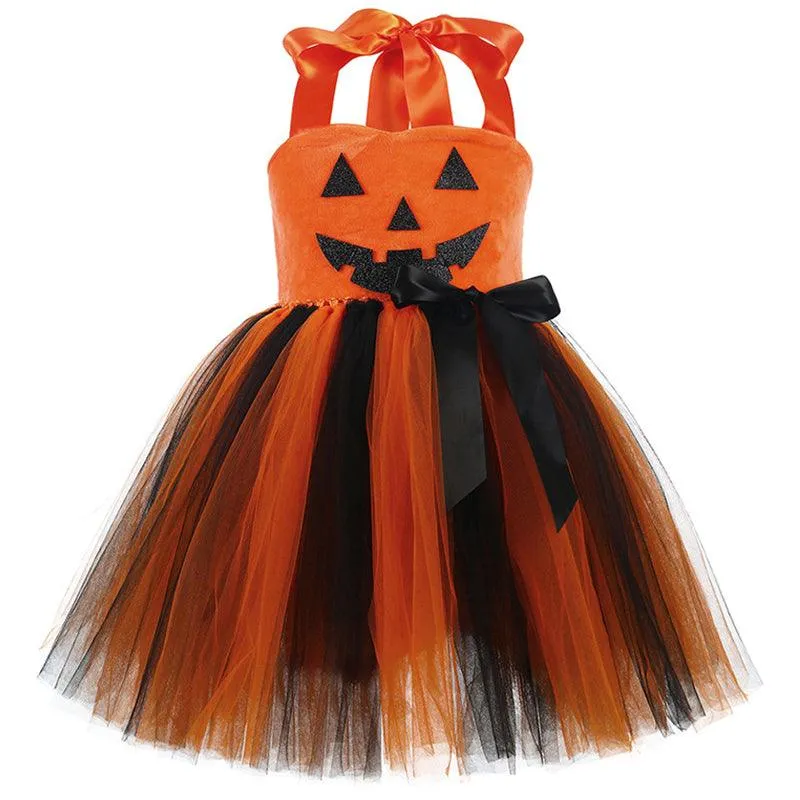 Perfect Halloween Costume for Girls - Pumpkin Dress Set Perfect Halloween Costume for Girls - Pumpkin Dress Set