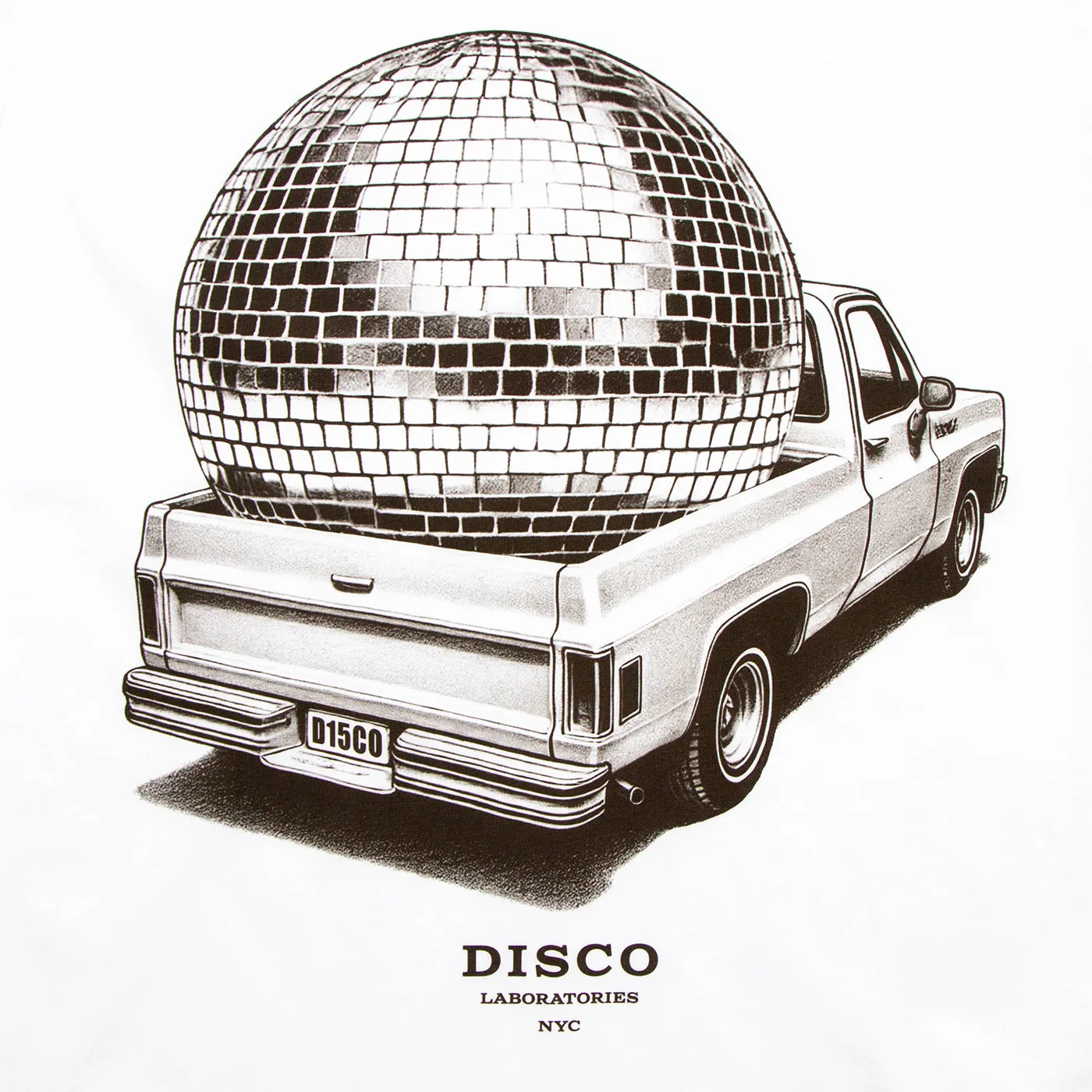 Pickup Disco Labs NYC Back Print - Tshirt - White