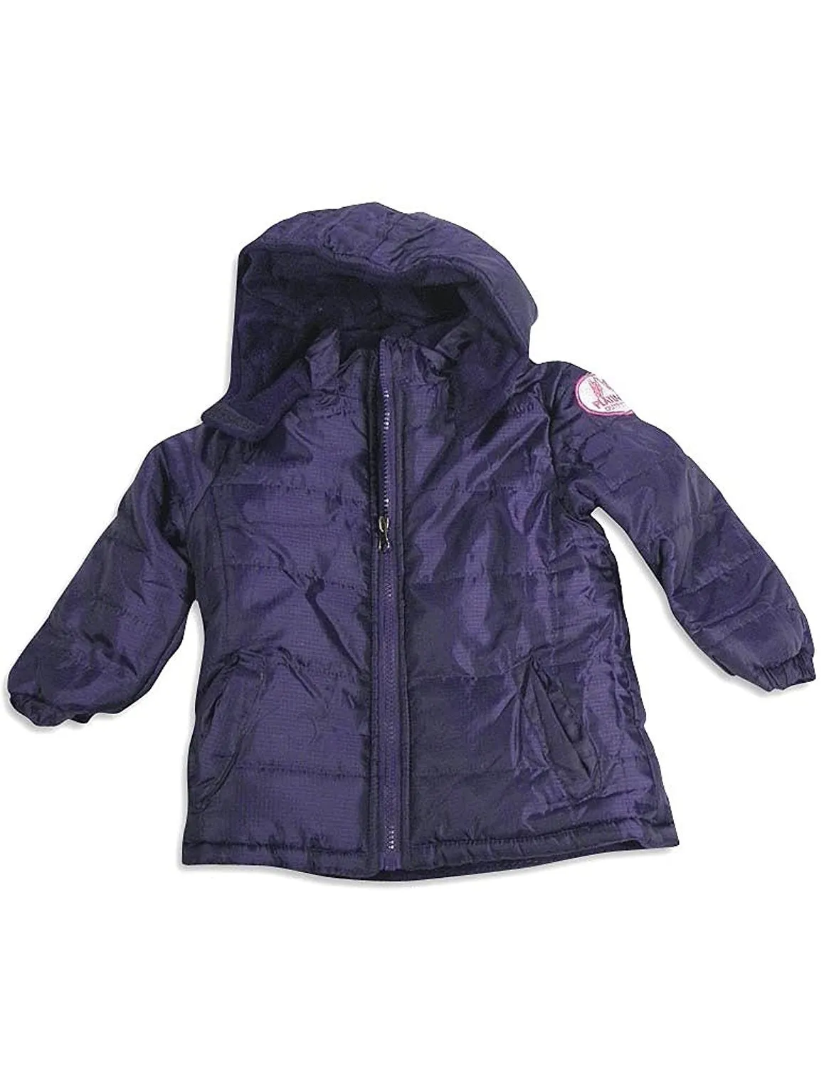 Pink Platinum - Baby Girls Plaid Hooded Parka Jacket