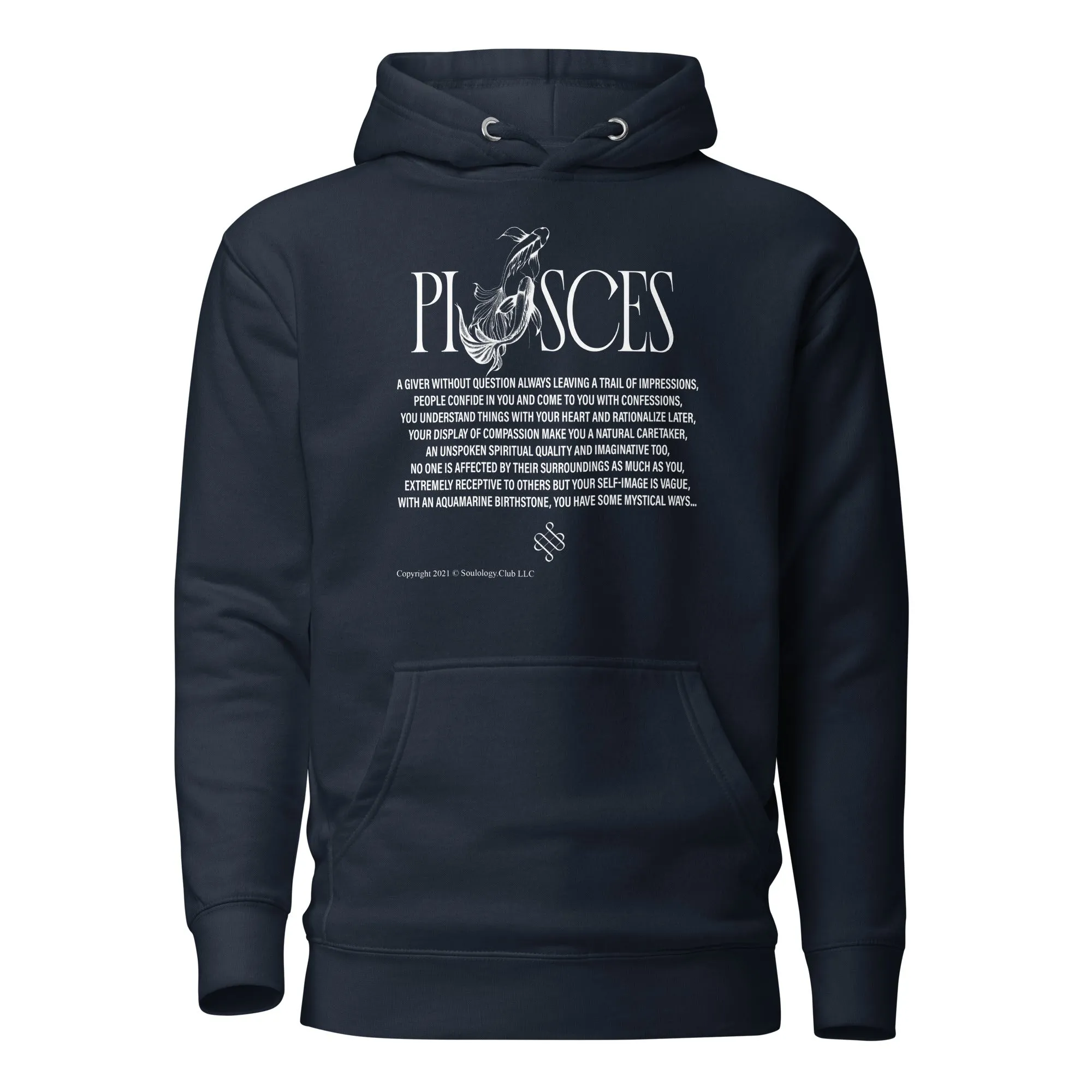 Pisces Unisex Zodiac Poetry Hoodie