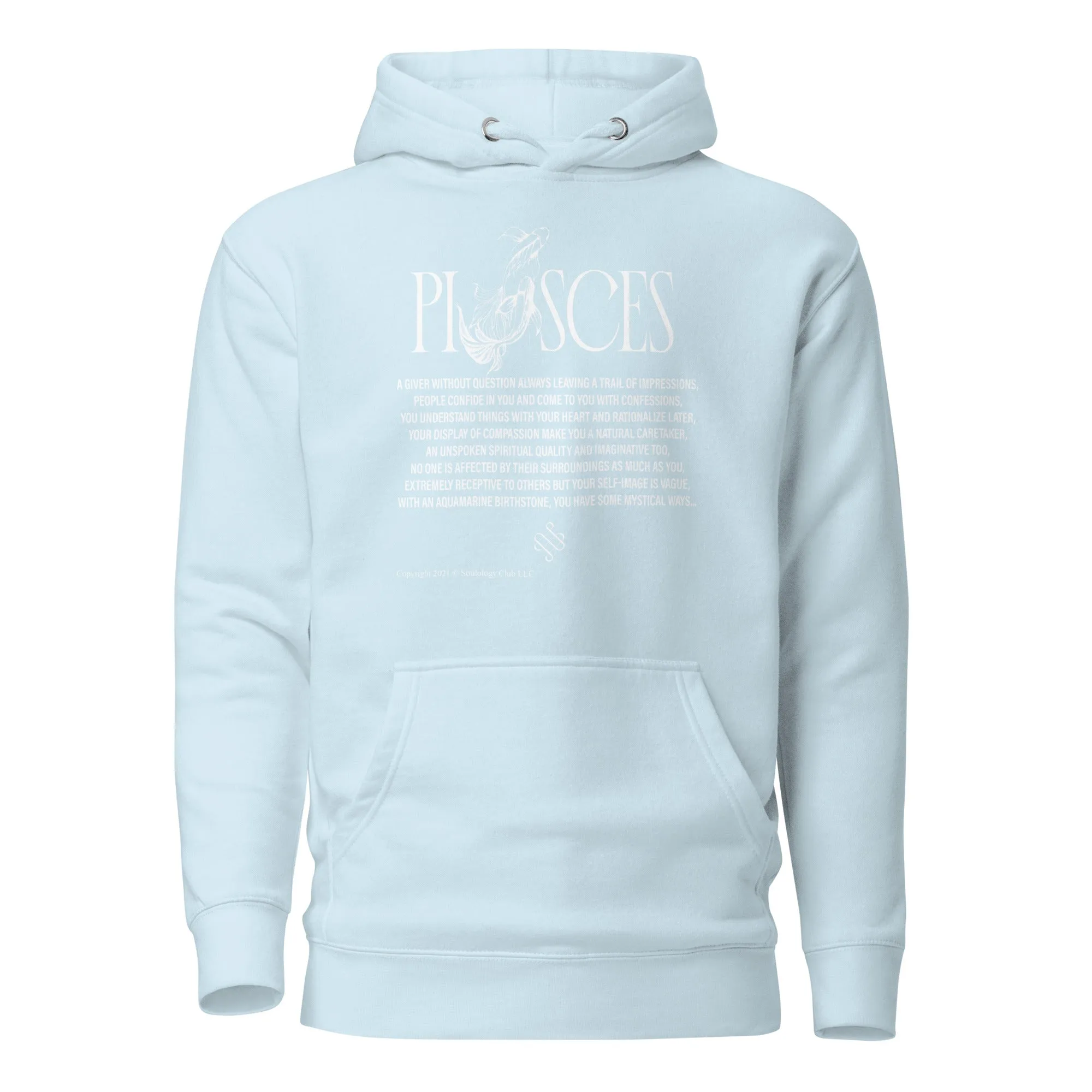 Pisces Unisex Zodiac Poetry Hoodie