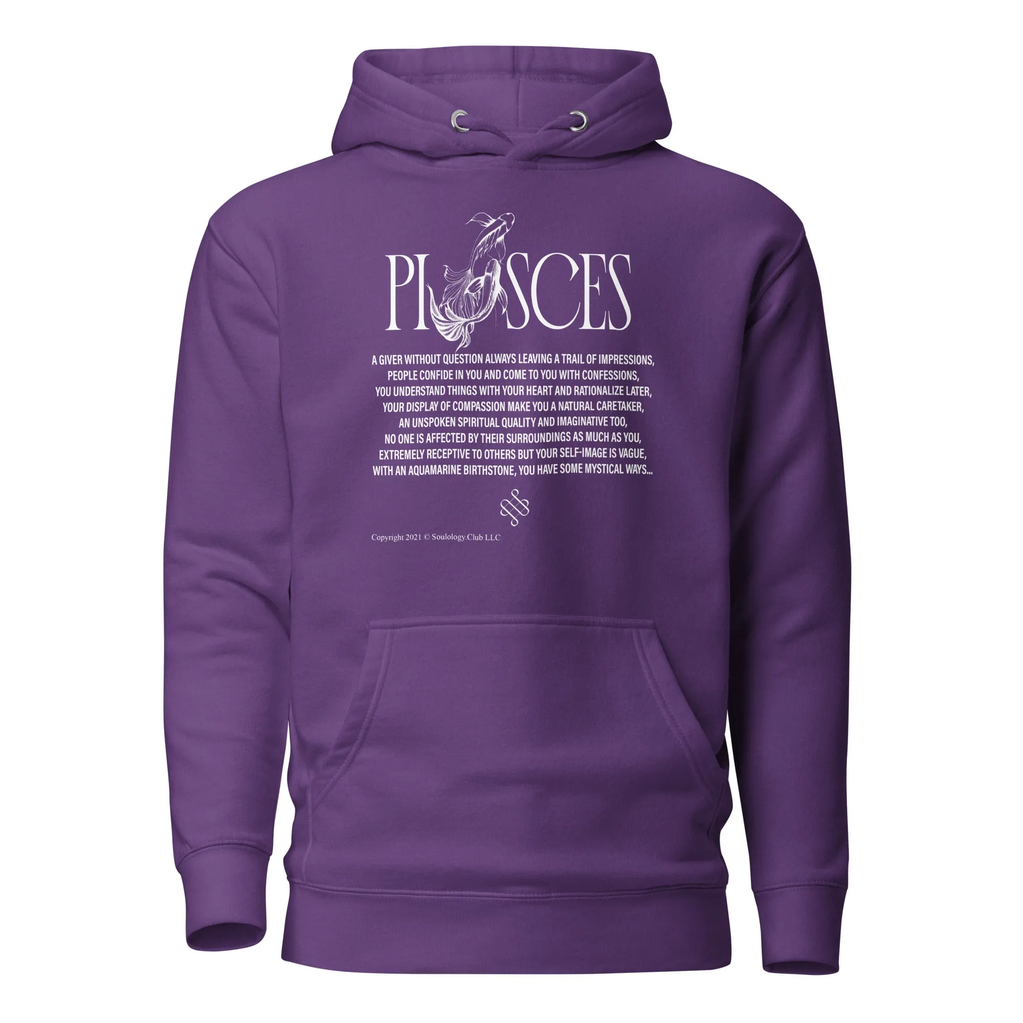 Pisces Unisex Zodiac Poetry Hoodie