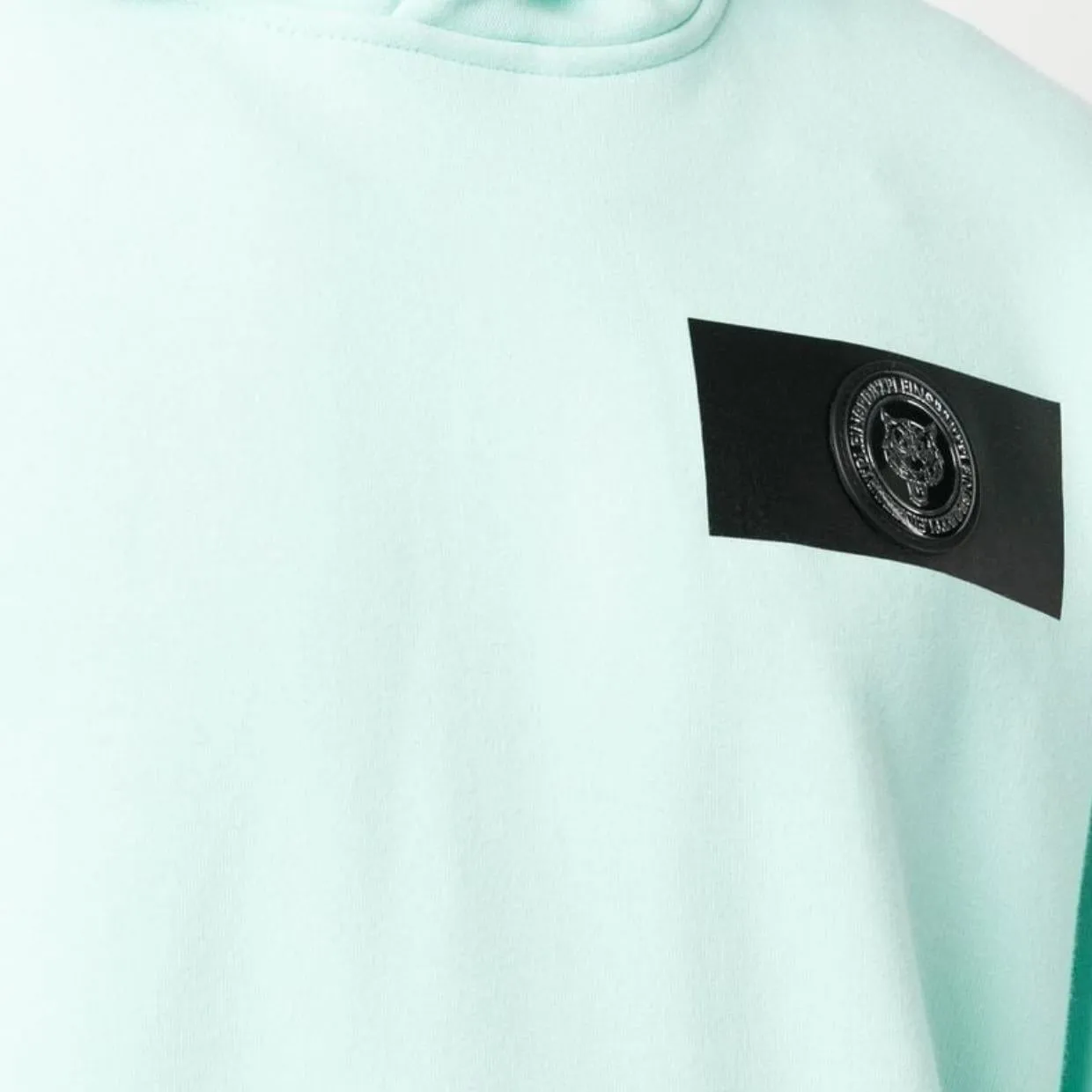 Plein Sport Patch Logo Mint Green Hoodie