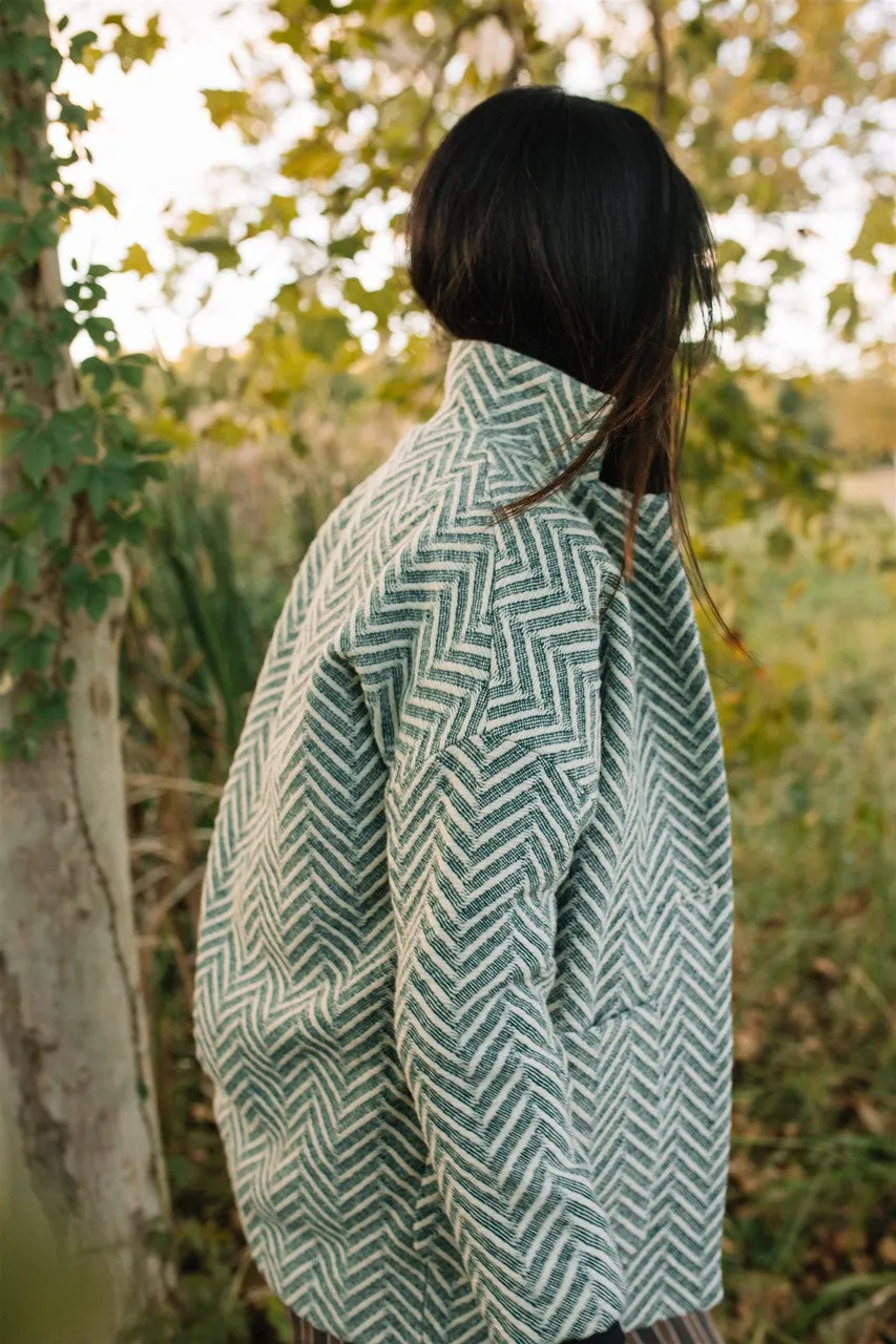 Portuguese Wool Pieper Coat in Vintage Cream