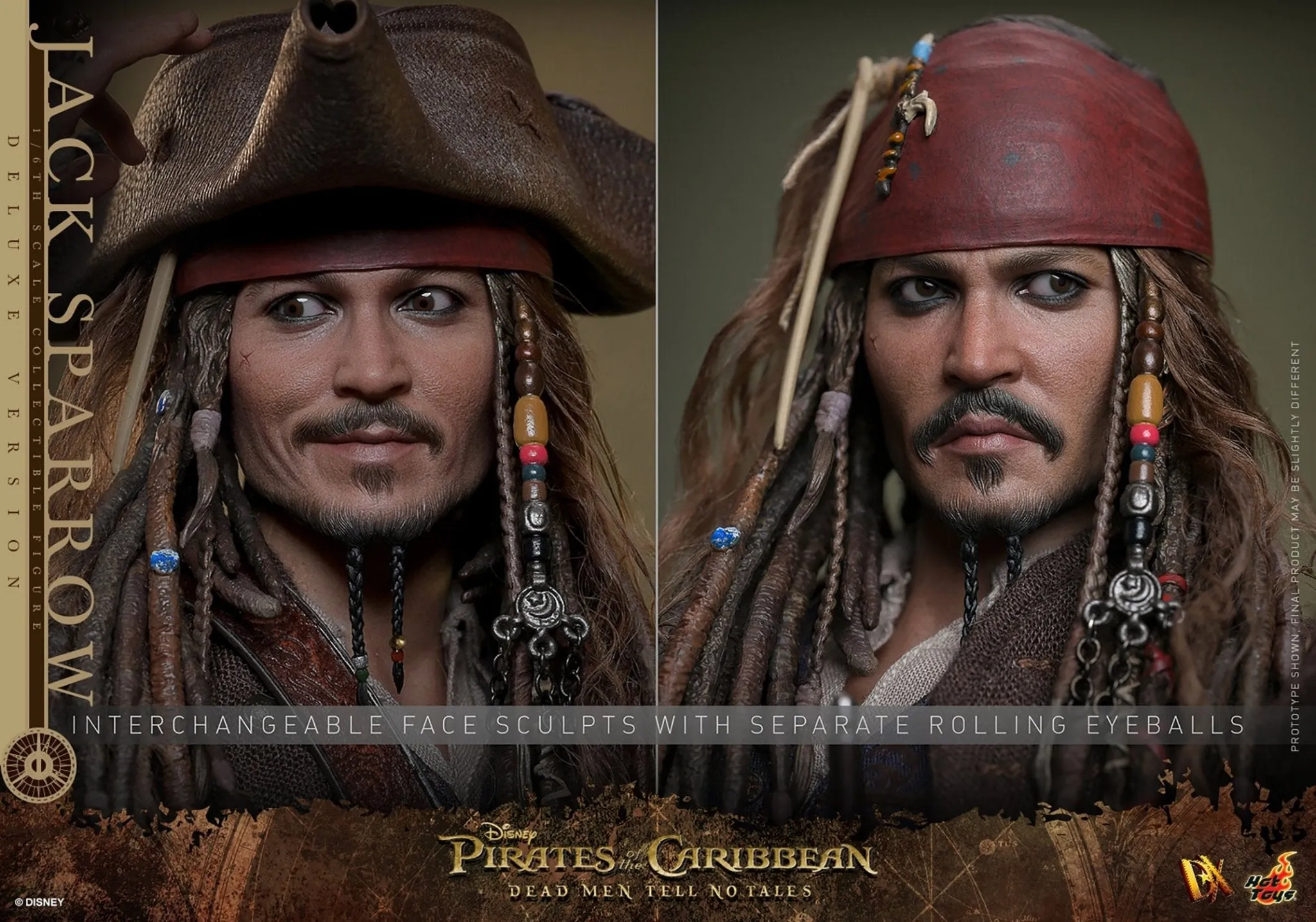 PRE-ORDER: Hot Toys Pirates of the Caribbean Jack Sparrow (Deluxe Version) Sixth Scale Figure