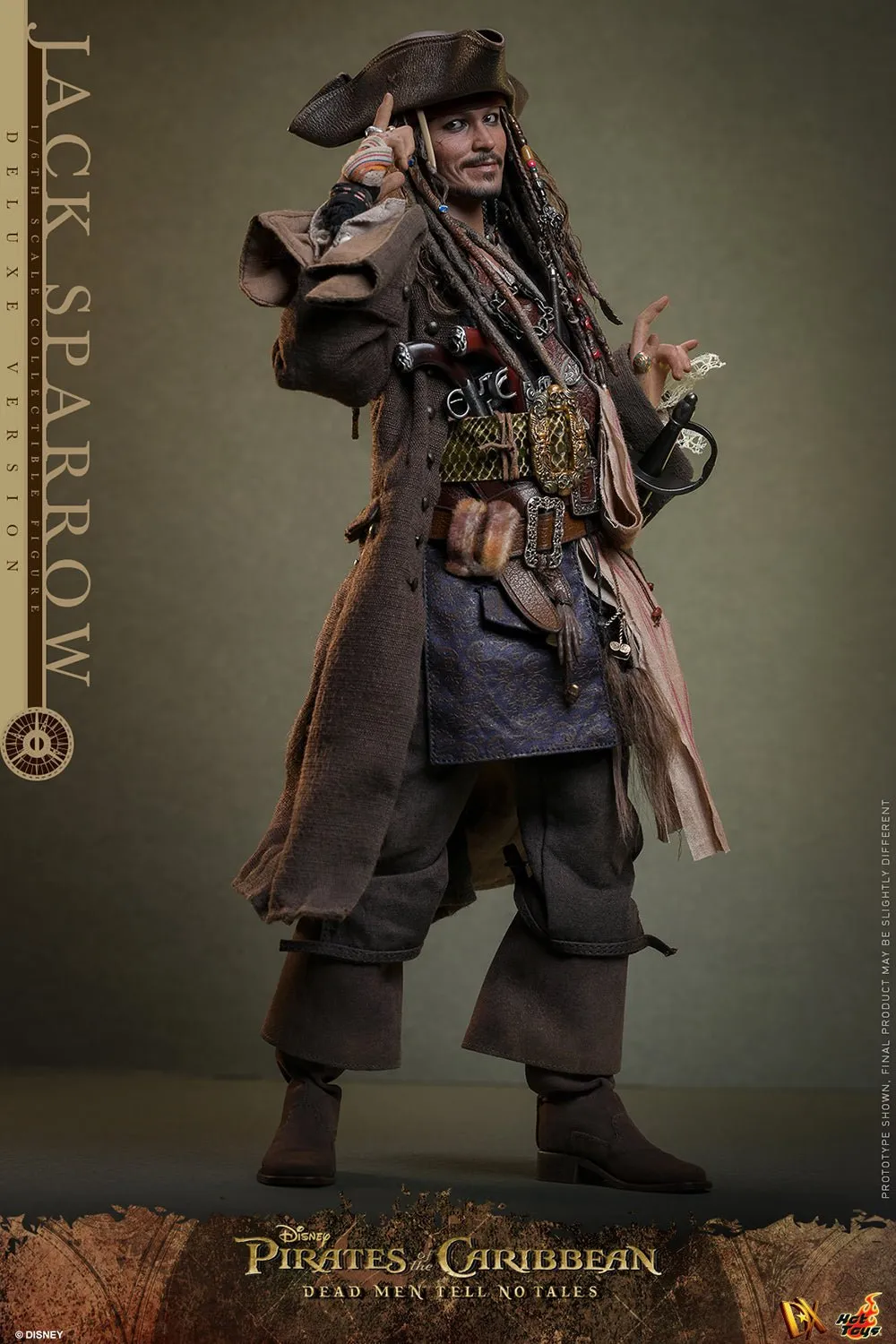 PRE-ORDER: Hot Toys Pirates of the Caribbean Jack Sparrow (Deluxe Version) Sixth Scale Figure