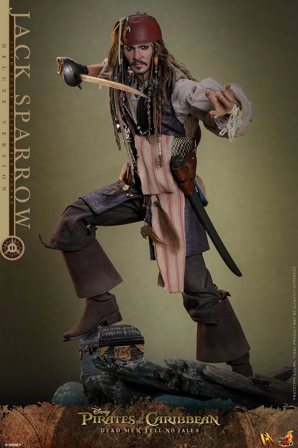 PRE-ORDER: Hot Toys Pirates of the Caribbean Jack Sparrow (Deluxe Version) Sixth Scale Figure