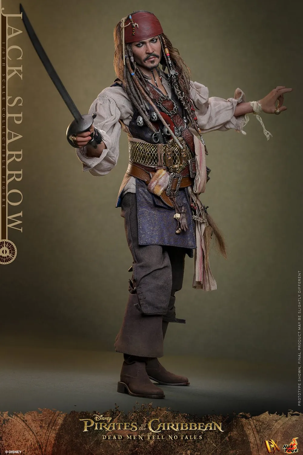 PRE-ORDER: Hot Toys Pirates of the Caribbean Jack Sparrow Sixth Scale Figure